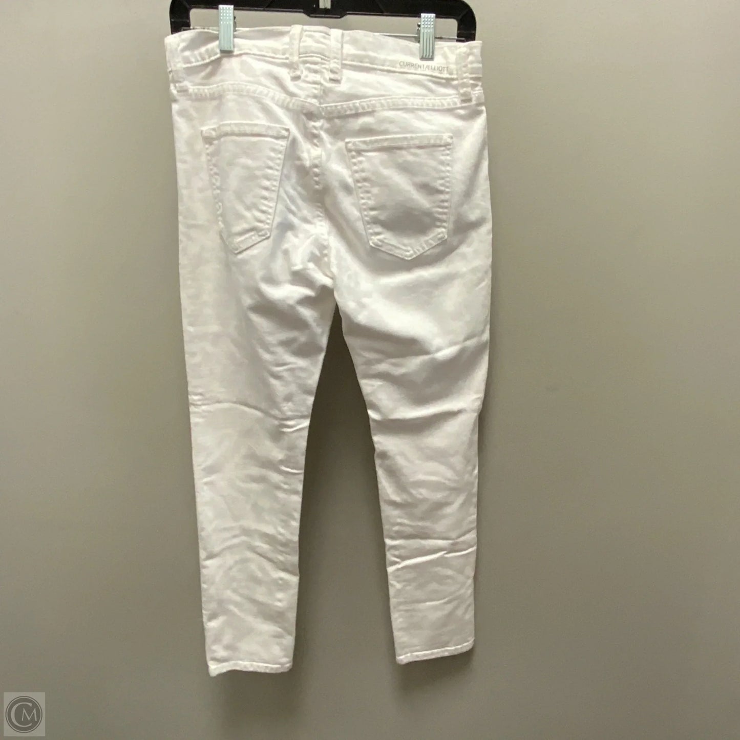 Jeans Skinny By Current/elliott In White Denim, Size: 0