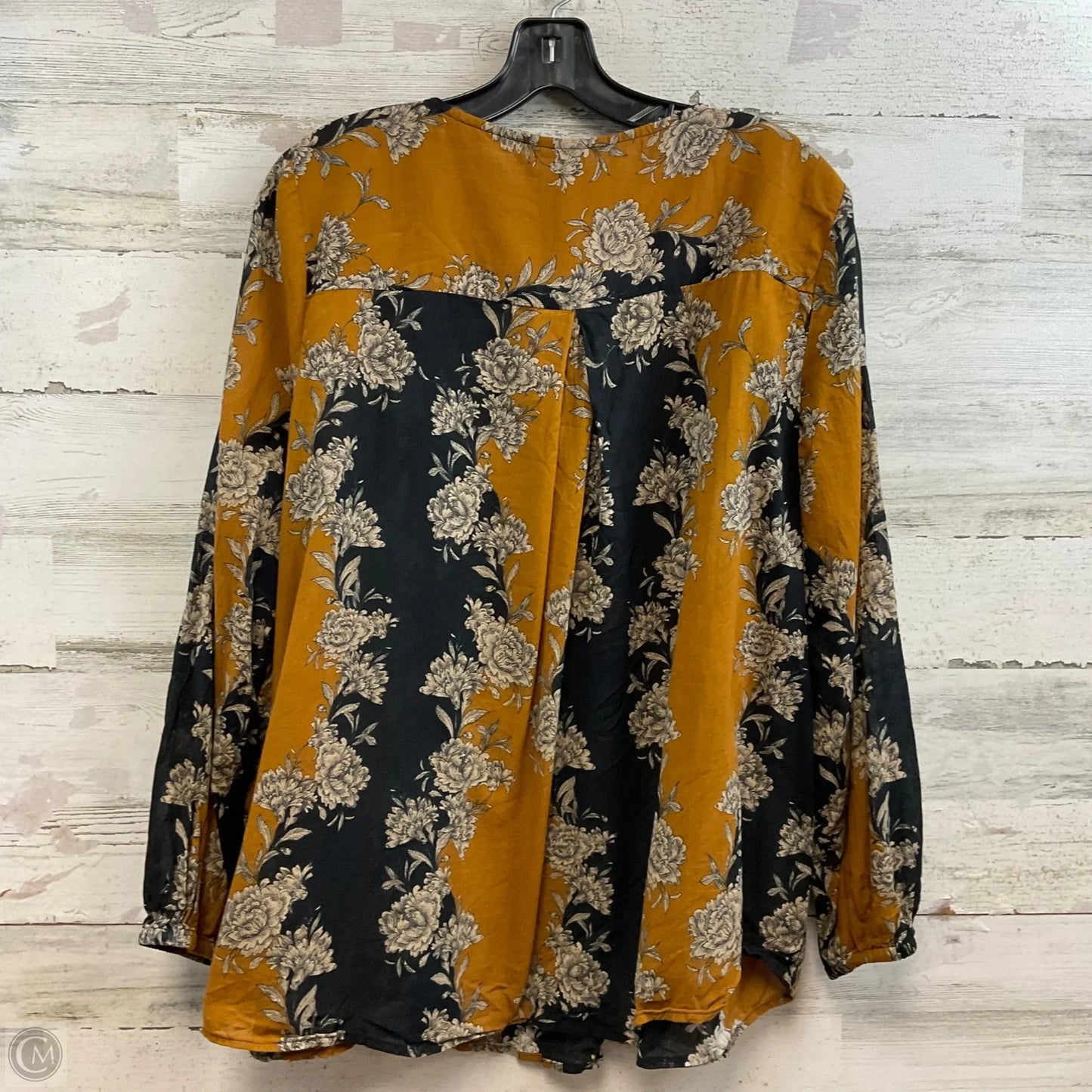 Top Long Sleeve By Ethyl In Brown, Size: L