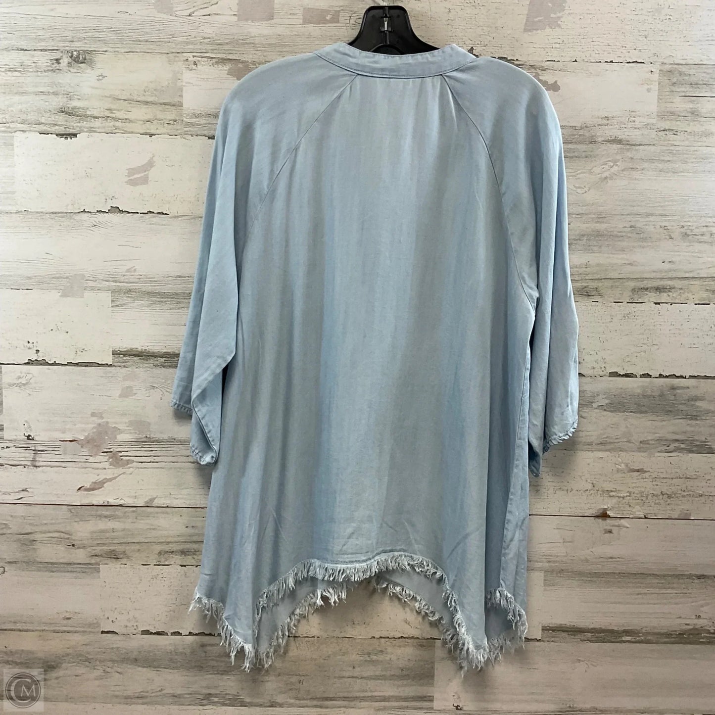 Blouse 3/4 Sleeve By Clothes Mentor In Blue, Size: L