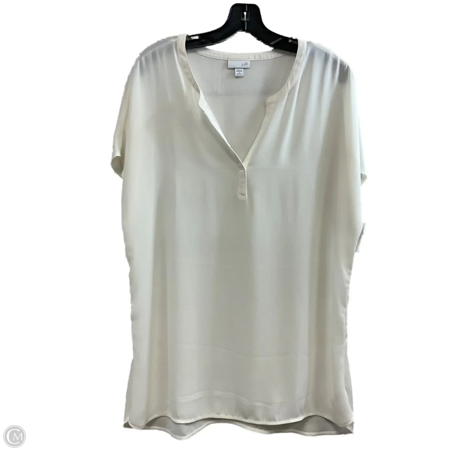 Blouse Short Sleeve By J. Jill In Cream, Size: 1x