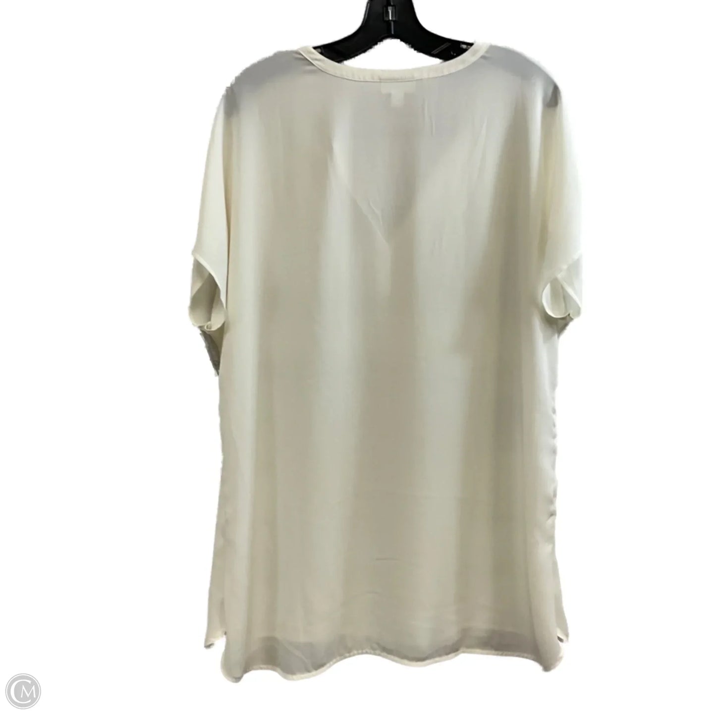 Blouse Short Sleeve By J. Jill In Cream, Size: 1x