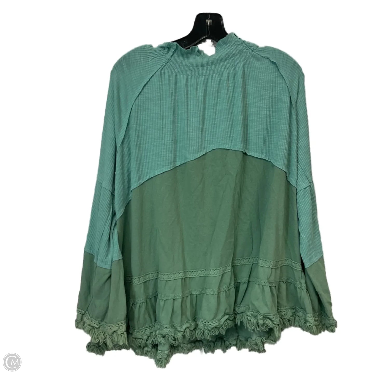Blouse Long Sleeve By Pol In Green, Size: M