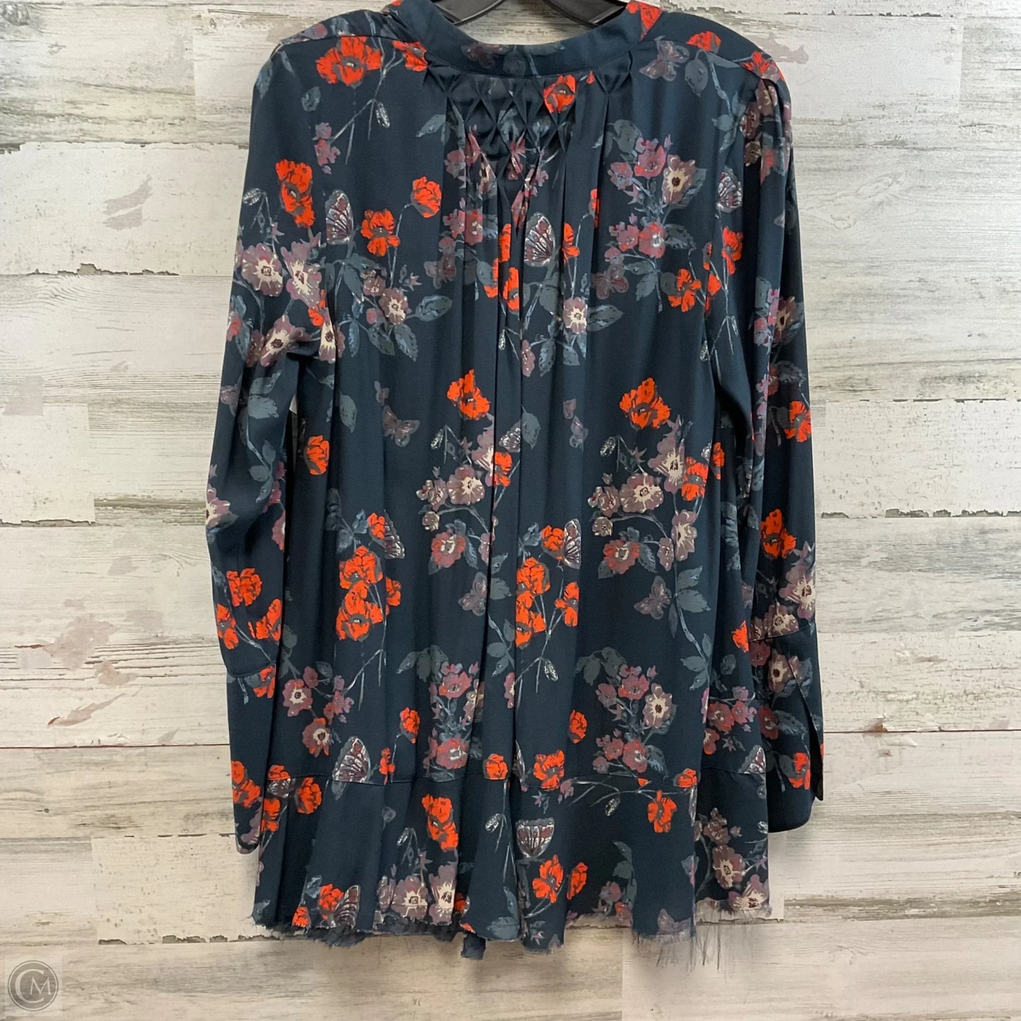 Blouse Long Sleeve By Free People In Grey, Size: S