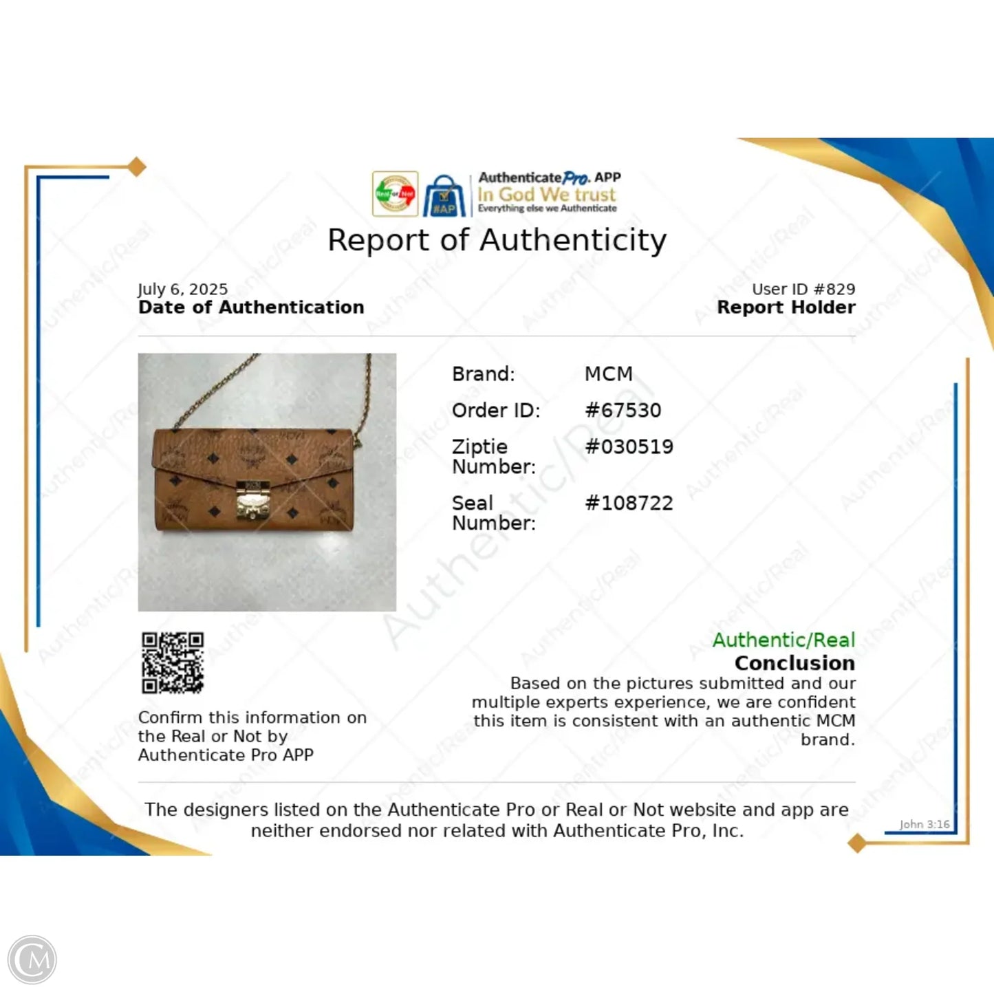 Wallet Luxury Designer By Mcm, Size: Medium