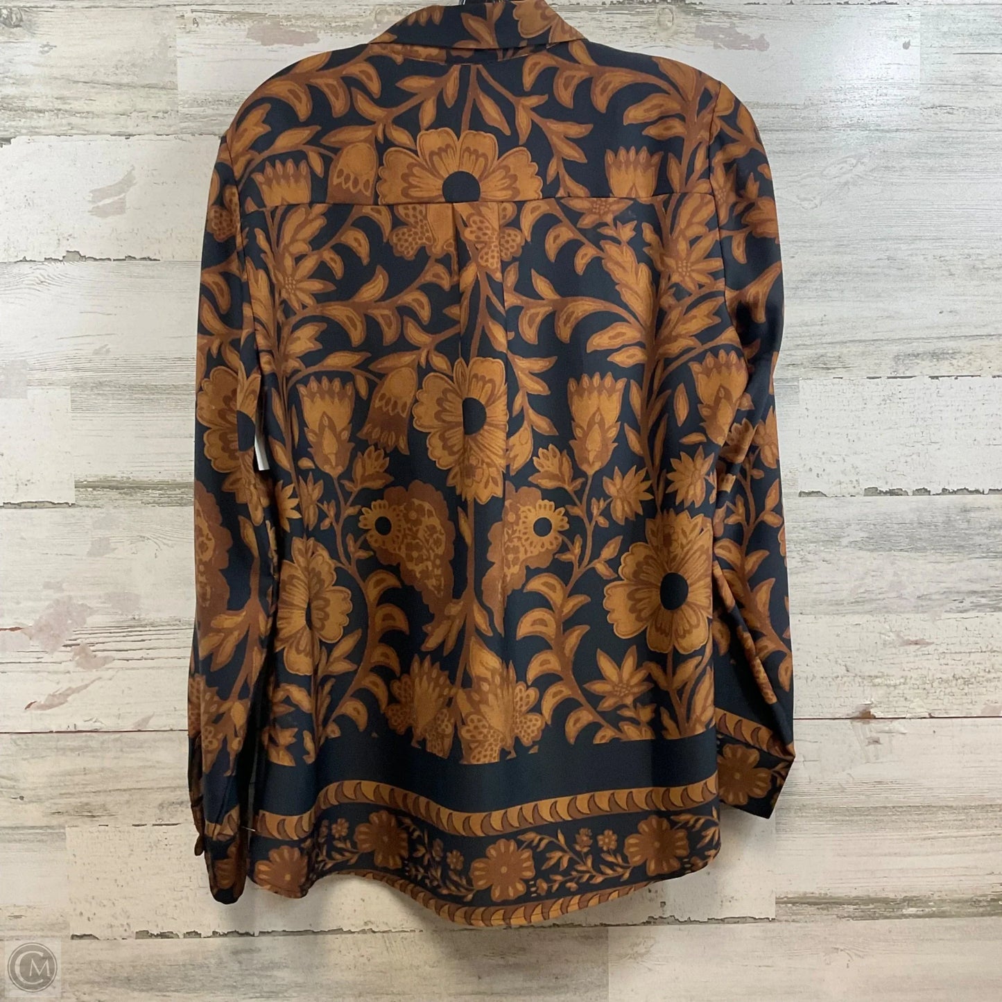 Blouse 3/4 Sleeve By Alex Marie In Brown, Size: S