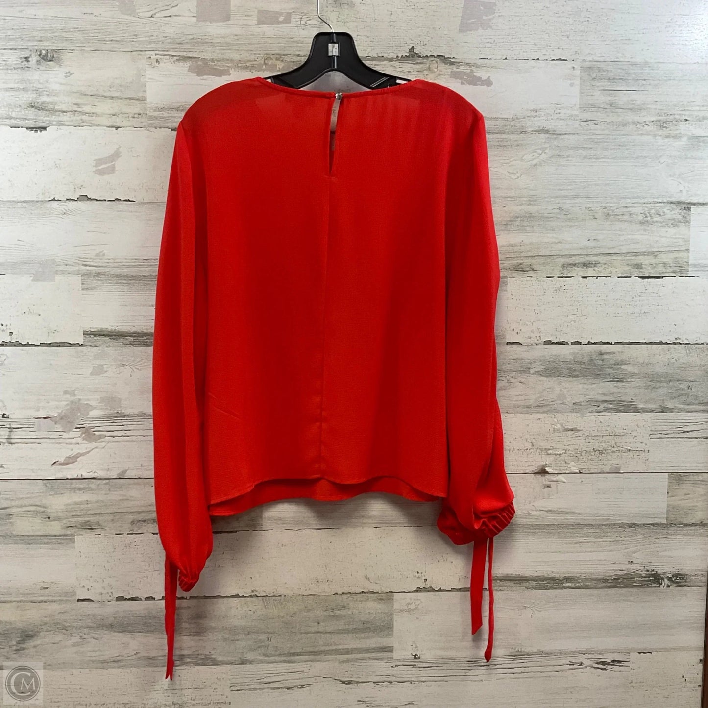 Blouse Long Sleeve By Vince Camuto In Red, Size: L