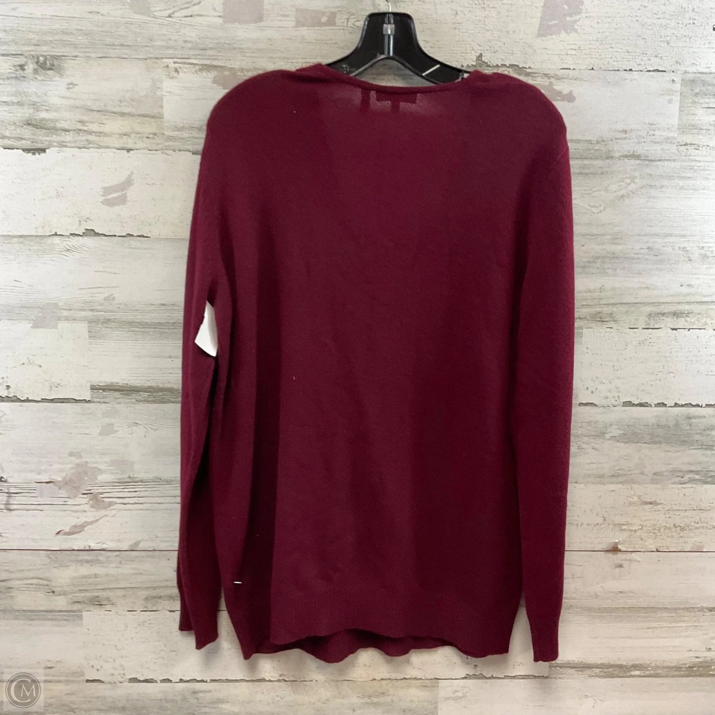 Sweater Cashmere By Theory In Maroon, Size: Xl
