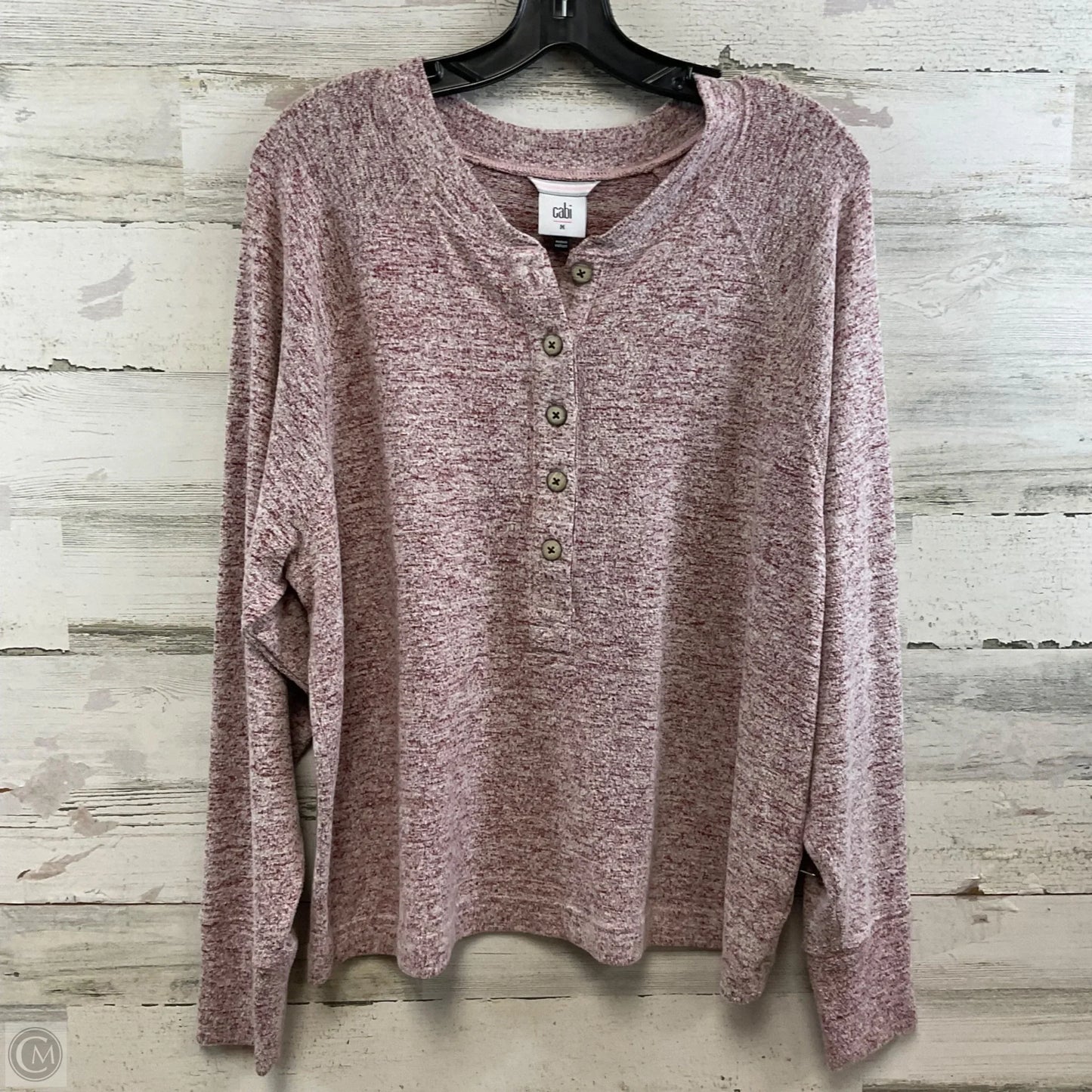 Top Long Sleeve By Cabi In Red, Size: M