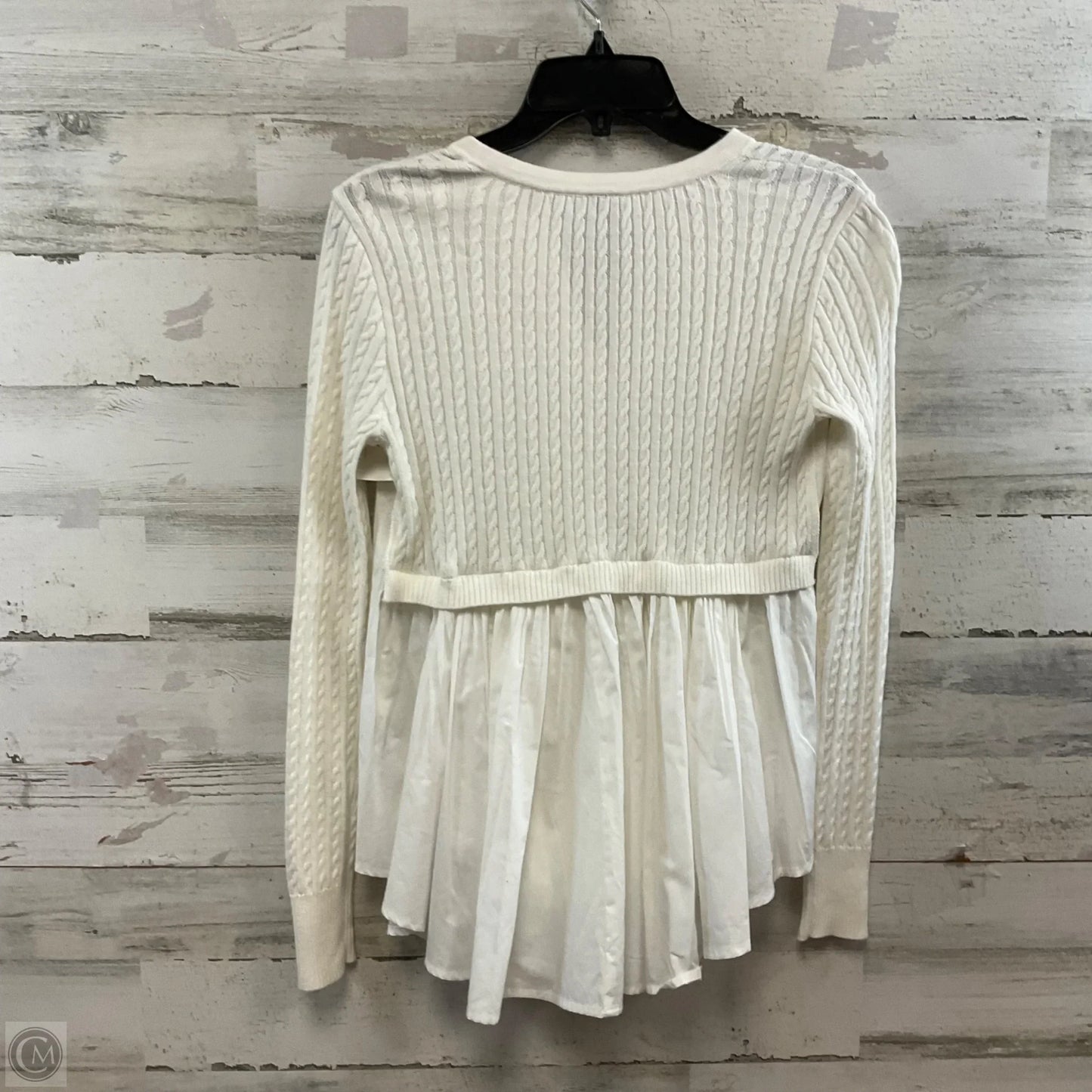 Blouse Long Sleeve By Anthropologie In White, Size: Xxs