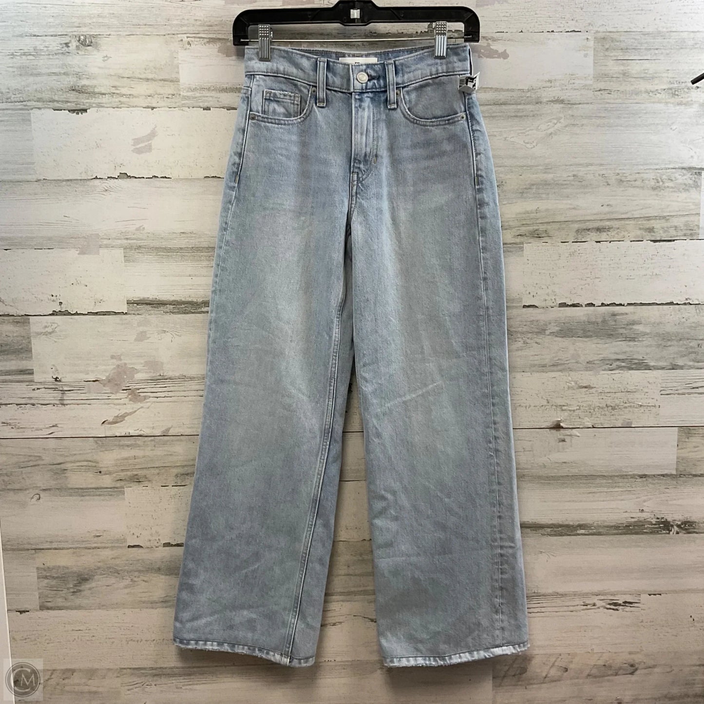 Jeans Wide Leg By Banana Republic In Blue Denim, Size: 00P