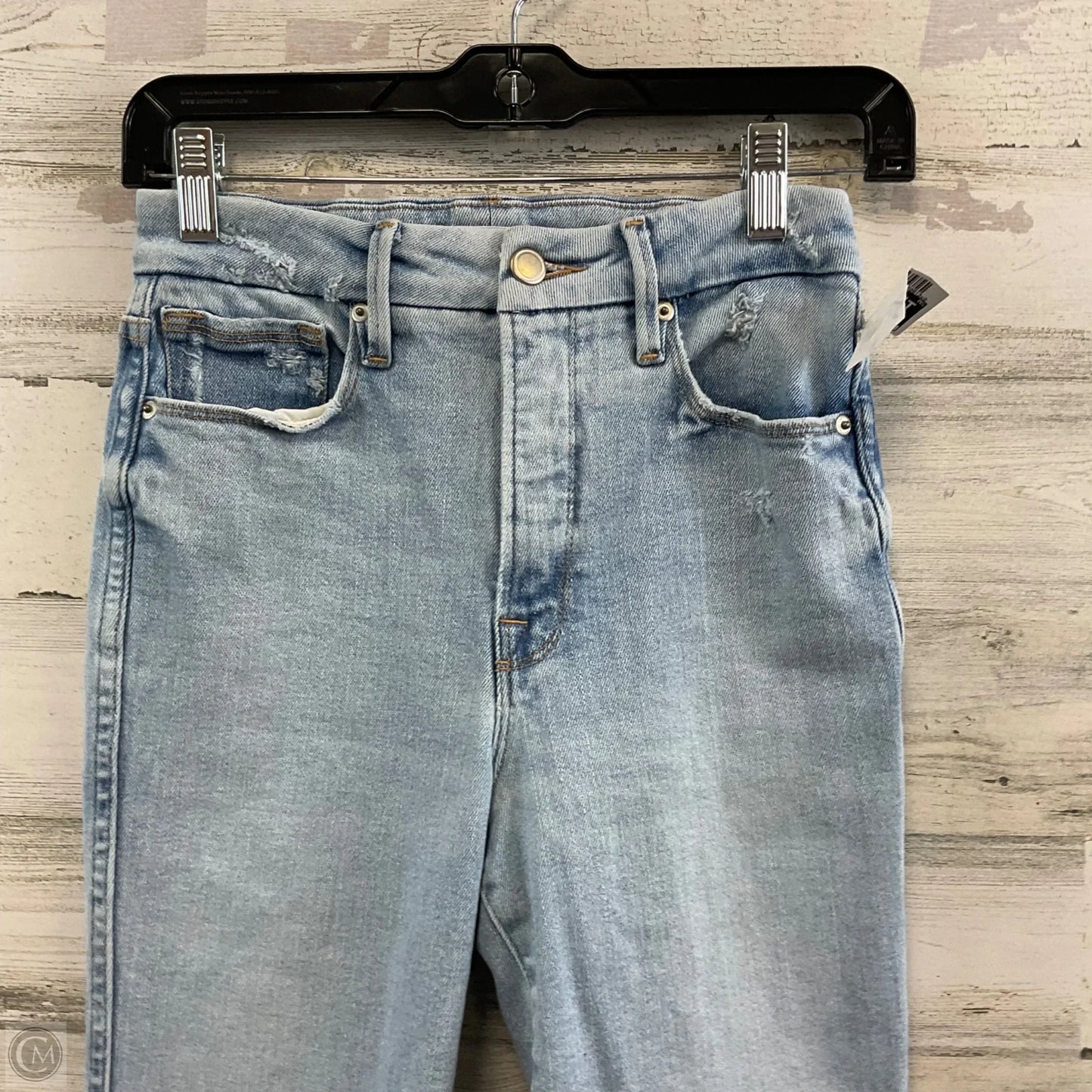 Jeans Skinny By Good American In Blue Denim, Size: 0