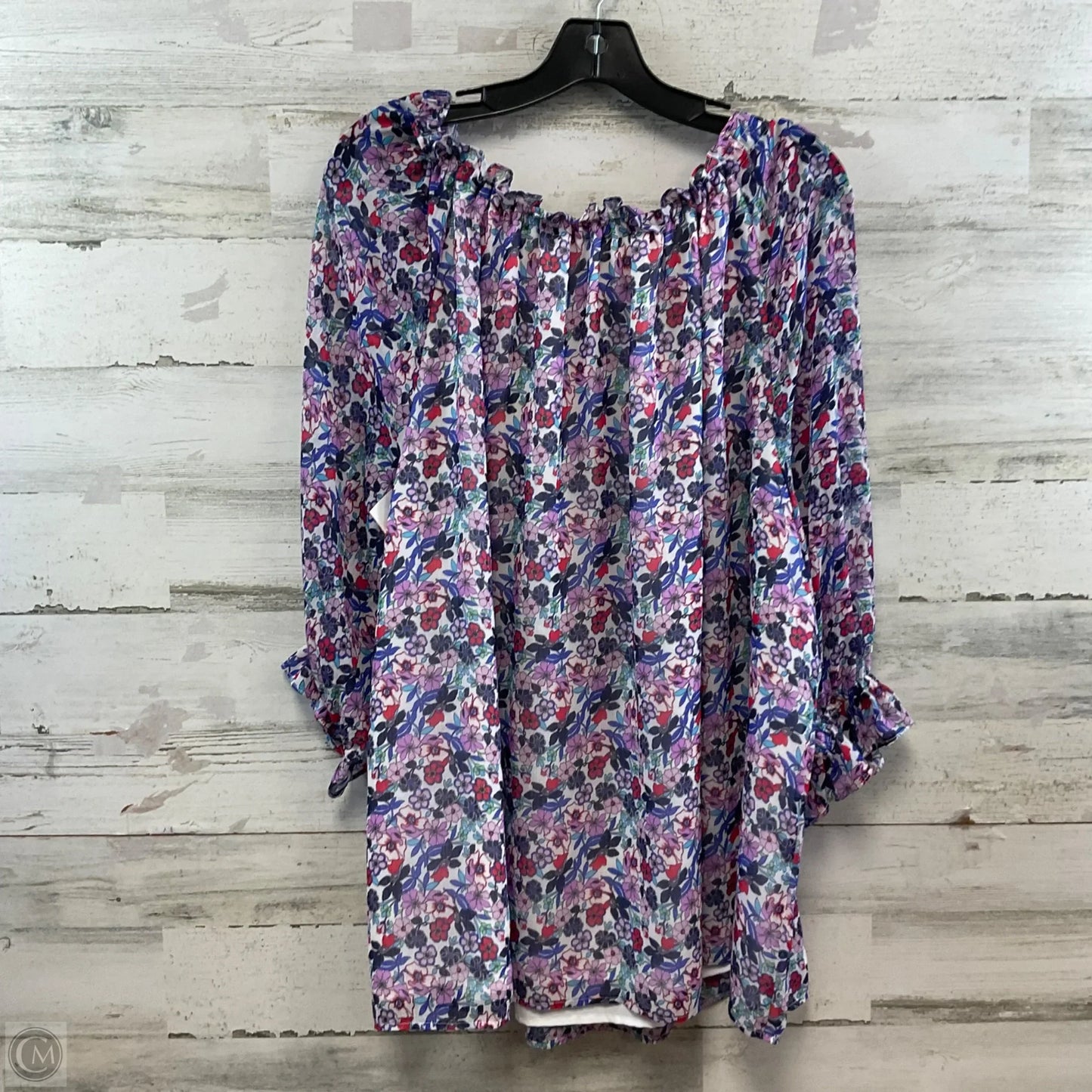 Top Short Sleeve By Talbots In Purple, Size: 3x