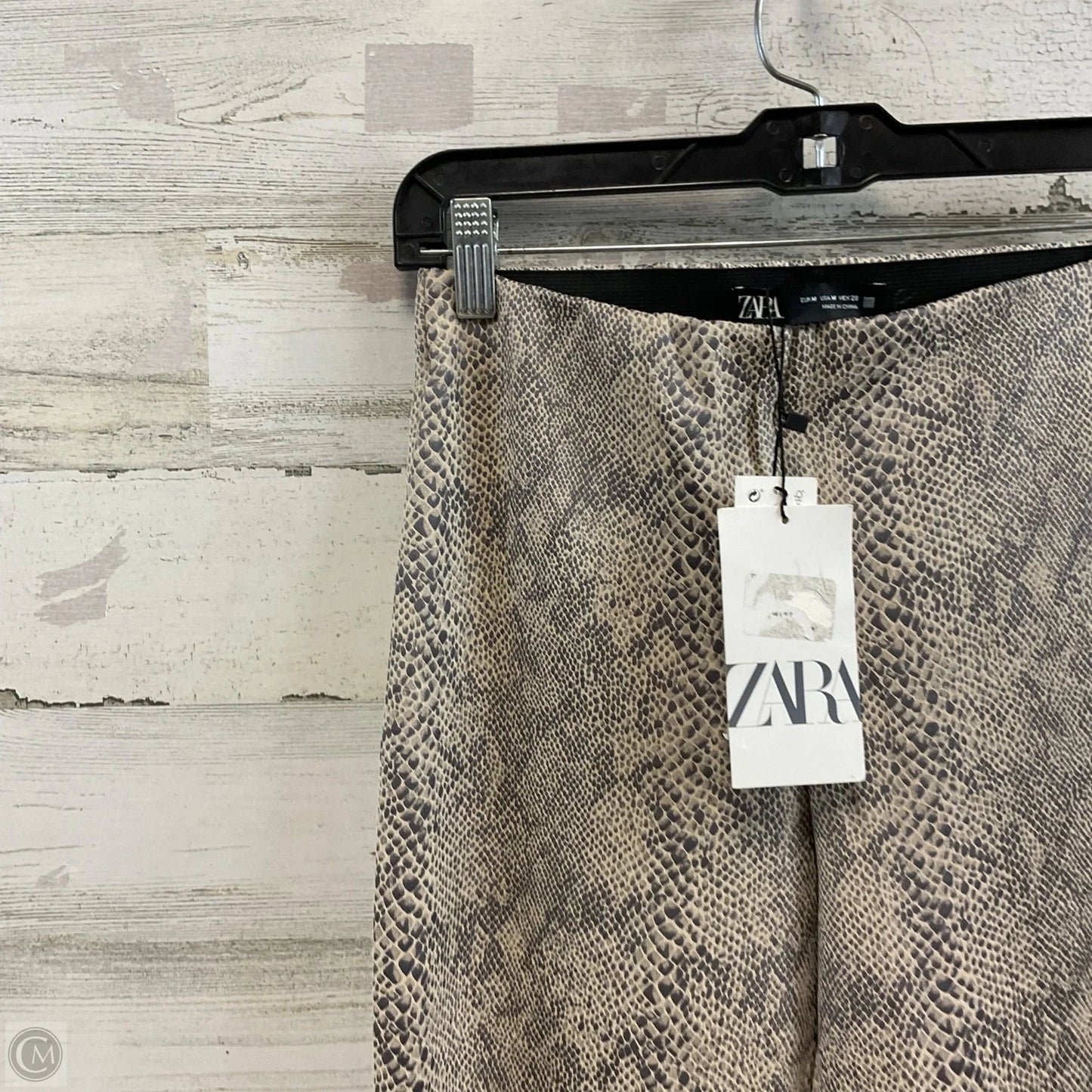 Pants Leggings By Zara In Snakeskin Print, Size: M
