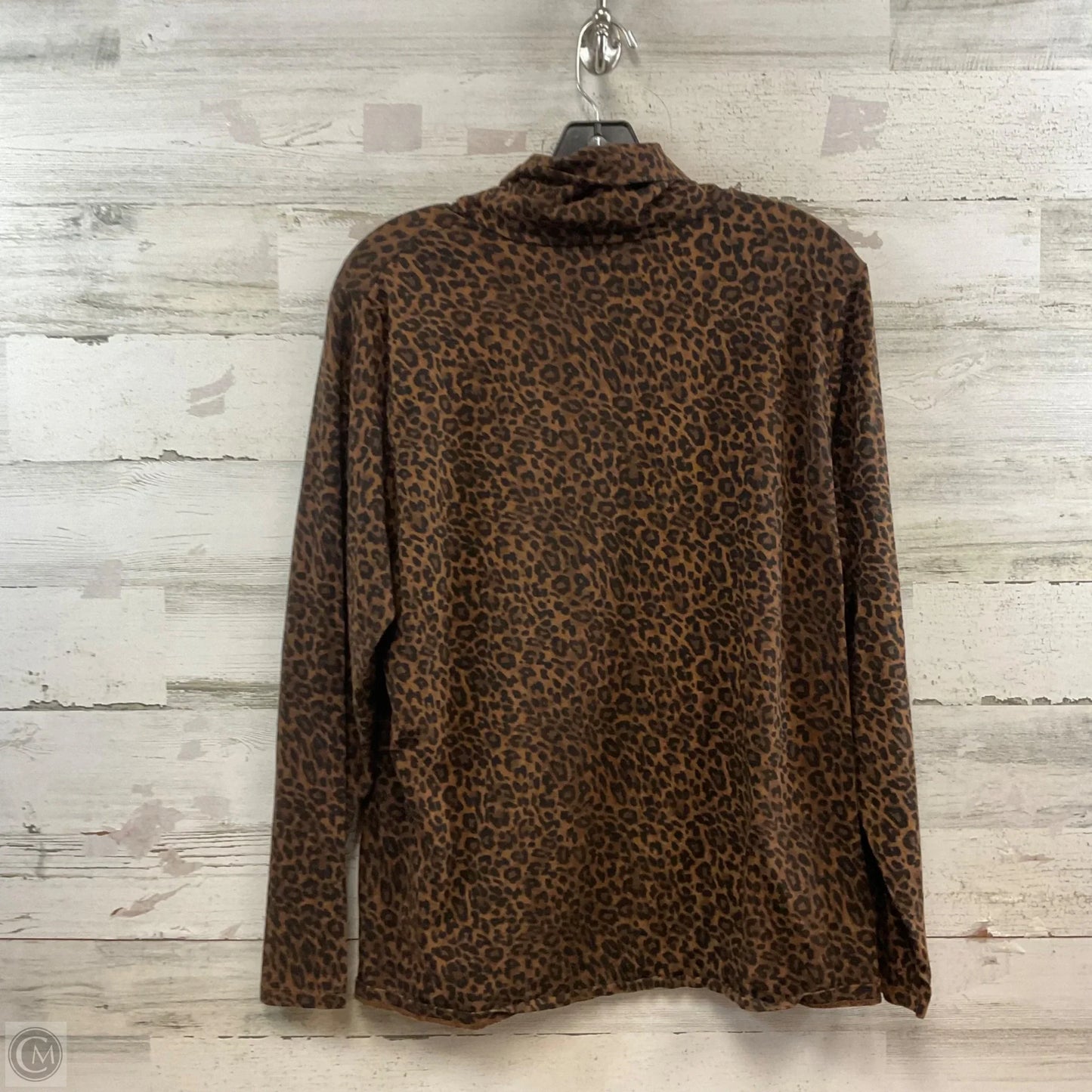 Top Long Sleeve Basic By Talbots In Animal Print, Size: 2x
