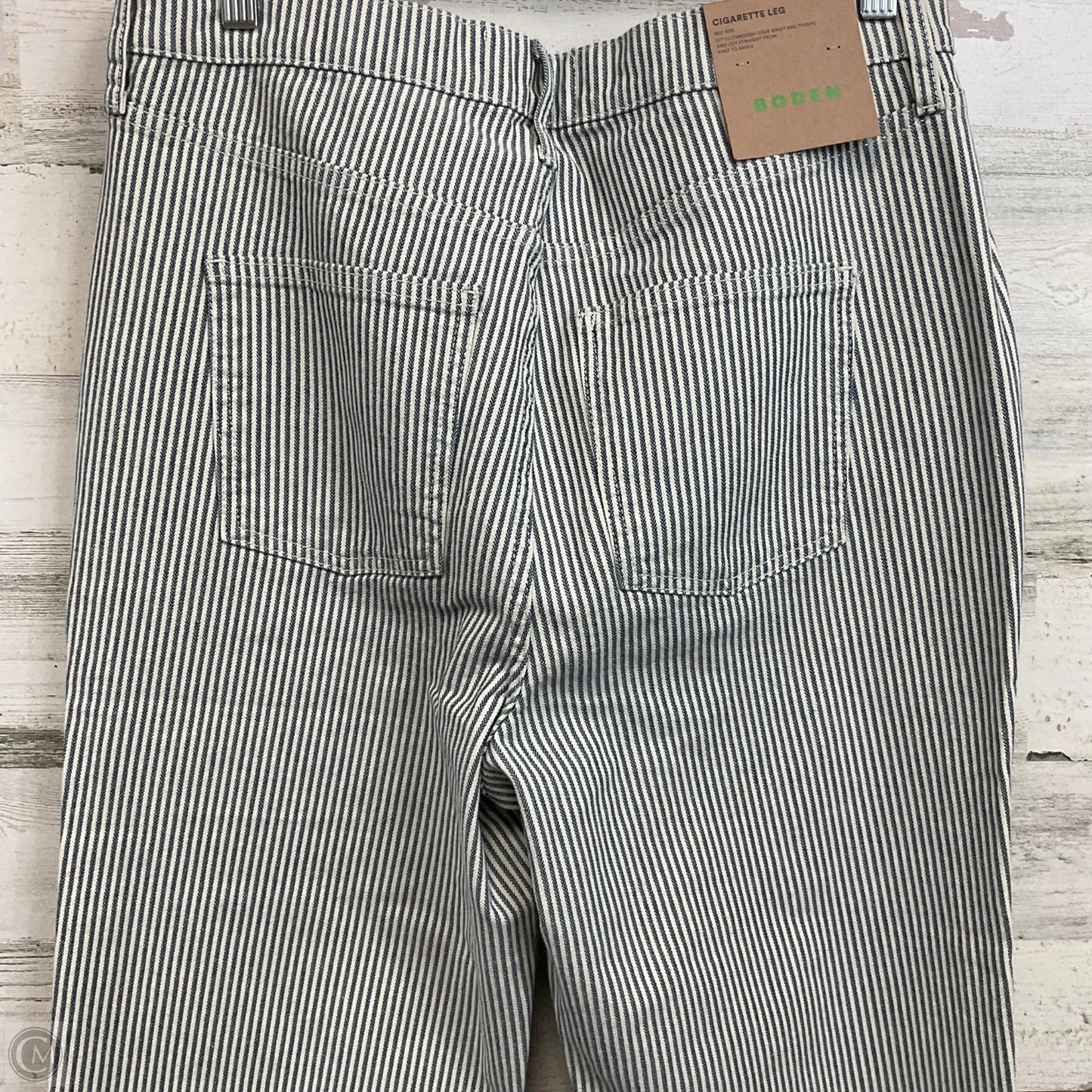 Jeans Straight By Boden In Blue Denim, Size: 12