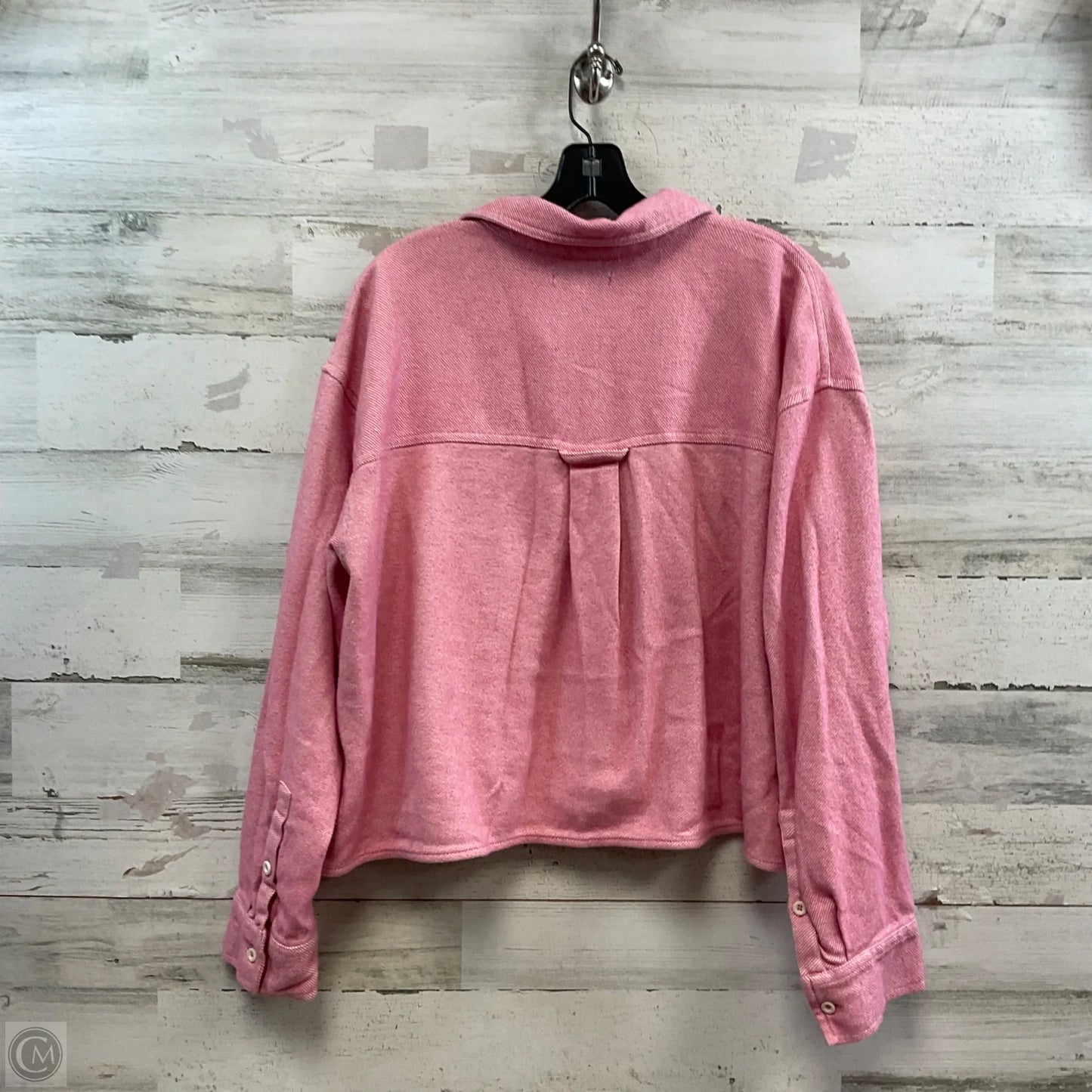 Jacket Shirt By Madewell In Pink, Size: L