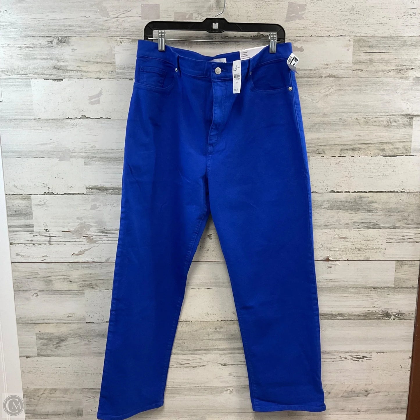Jeans Straight By Loft In Blue Denim, Size: 12