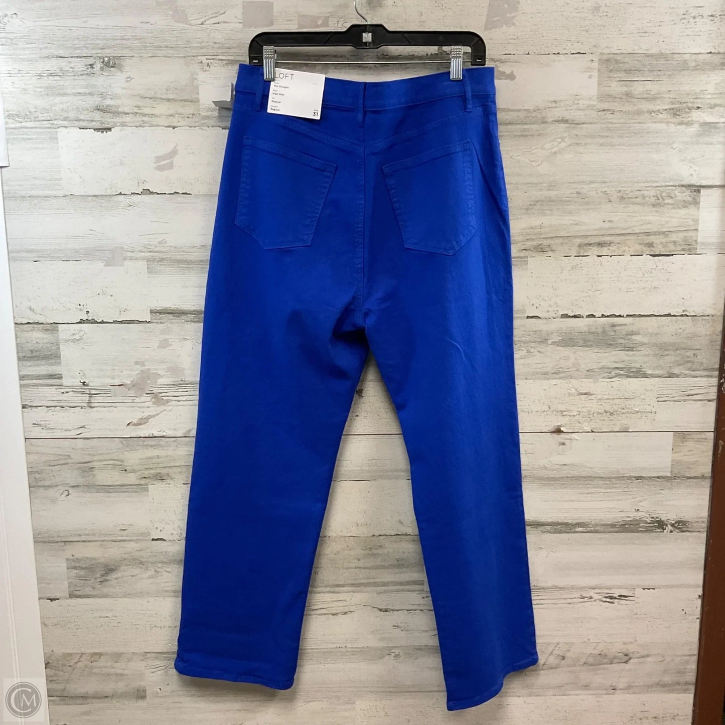 Jeans Straight By Loft In Blue Denim, Size: 12