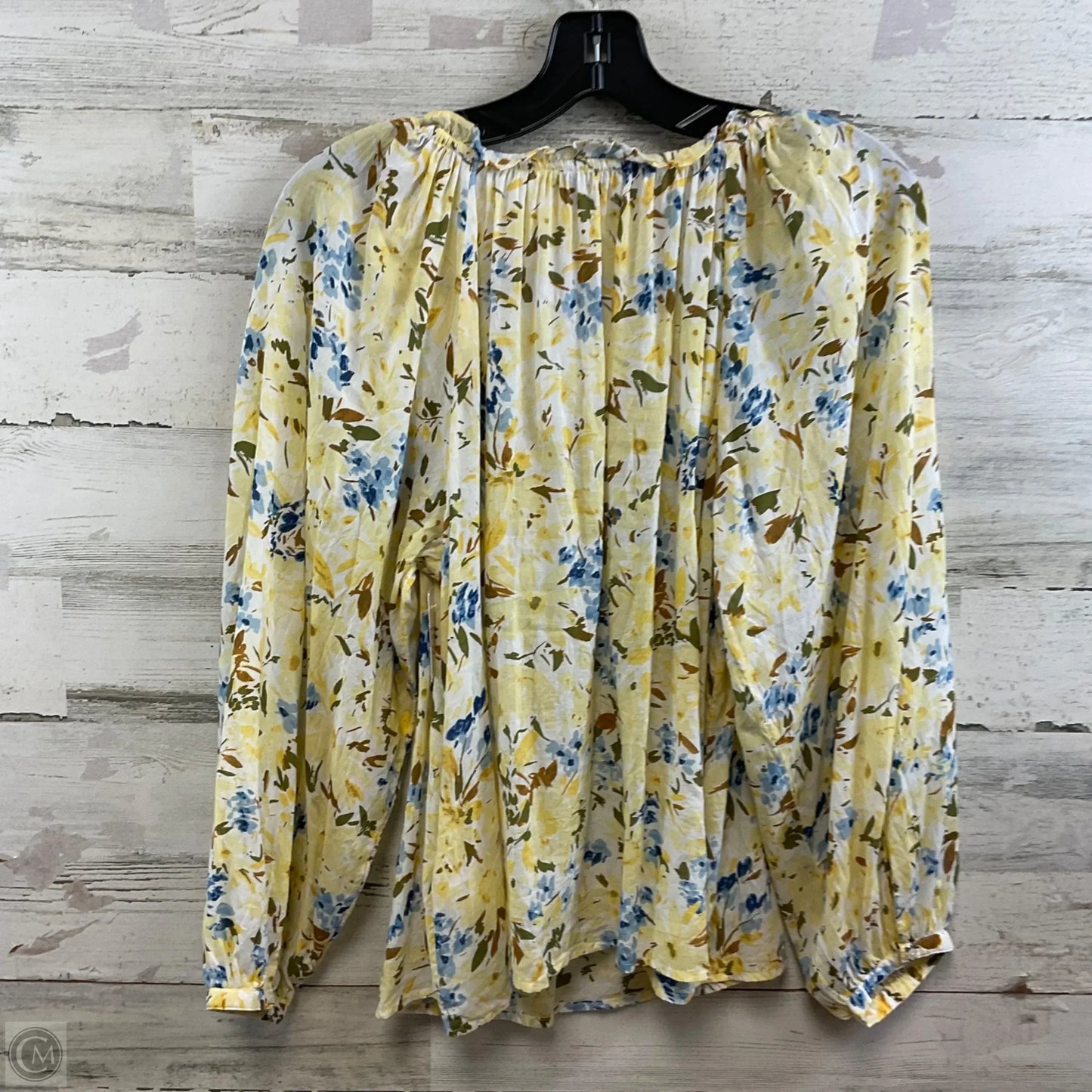 Top 3/4 Sleeve By Vineyard Vines In Yellow, Size: S