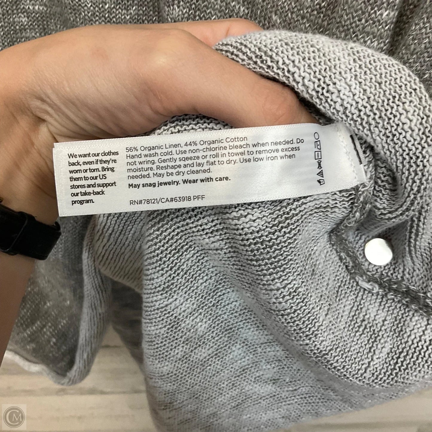 Sweater By Eileen Fisher In Grey, Size: M