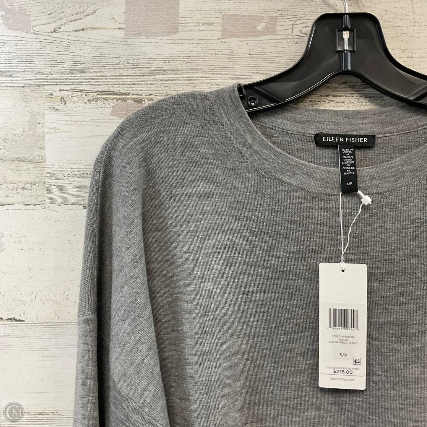 Sweater By Eileen Fisher In Grey, Size: S