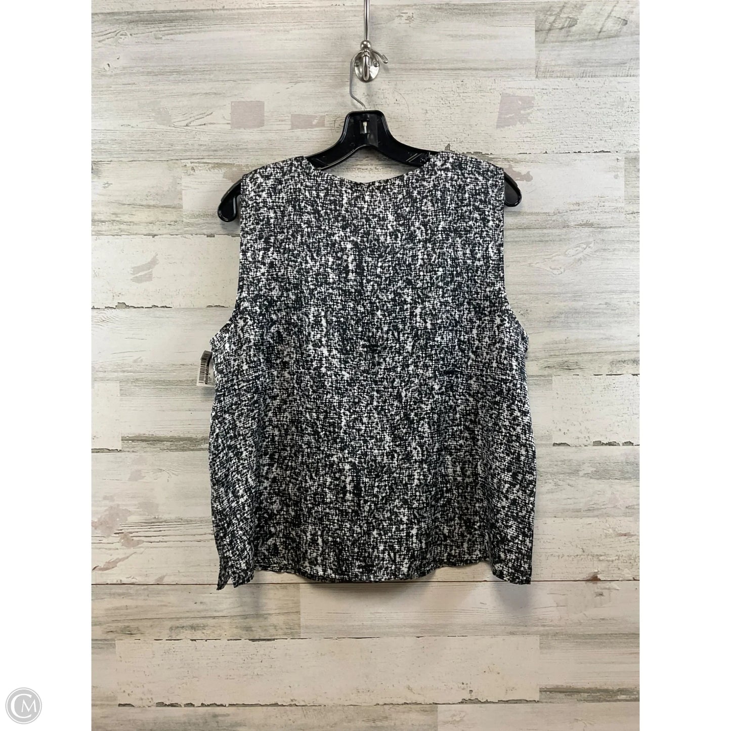Blouse Short Sleeve By Eileen Fisher In Black, Size: M