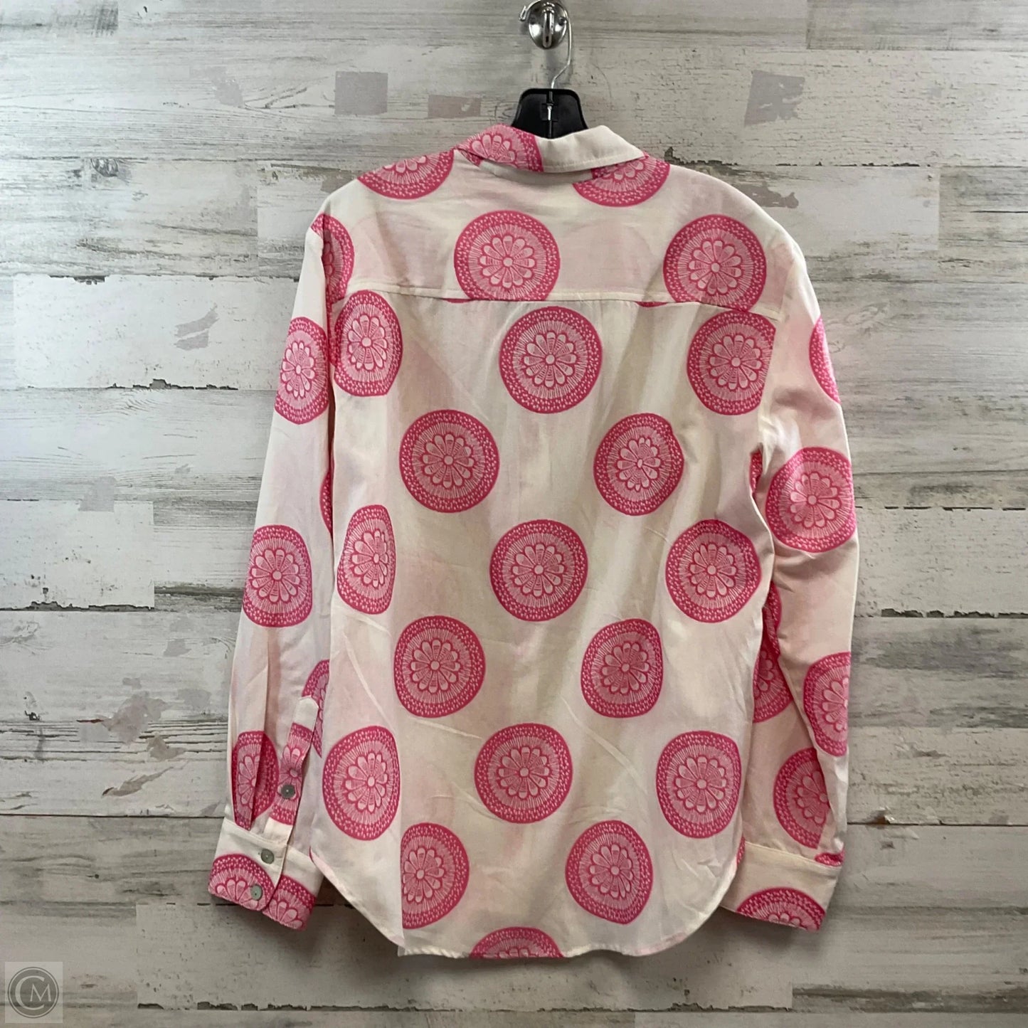 Blouse Long Sleeve By FINLEY In Pink, Size: M