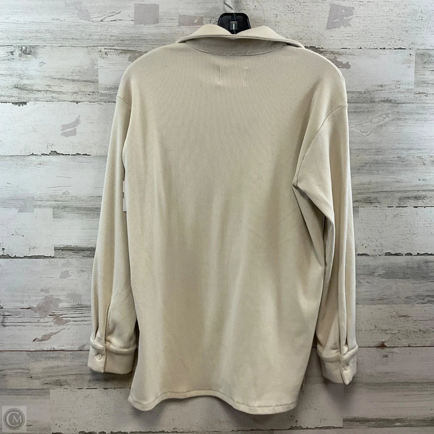 Blouse Long Sleeve By ALL: rowIn Tan, Size: S