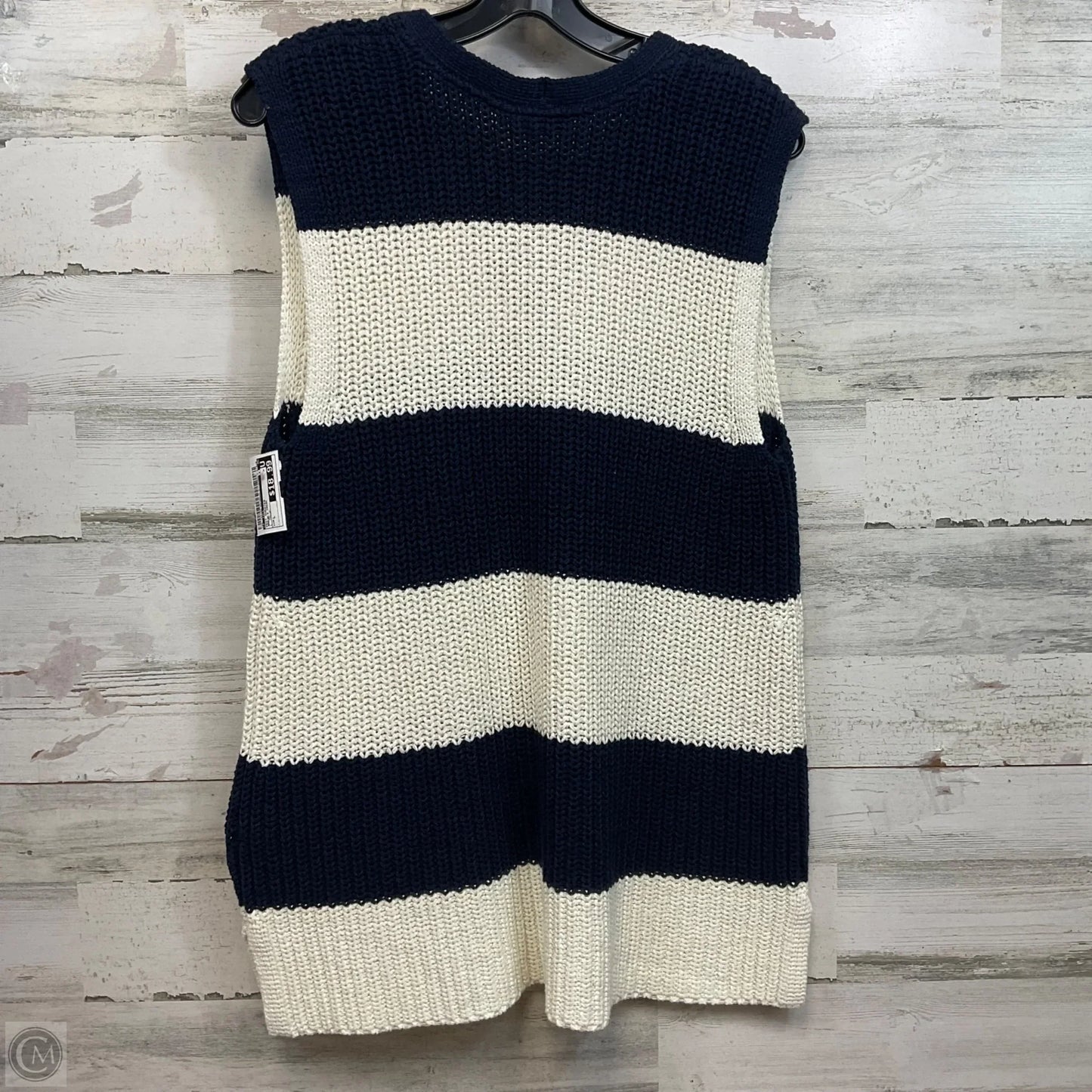 Vest Sweater By J. Jill In Brown & Cream, Size: L