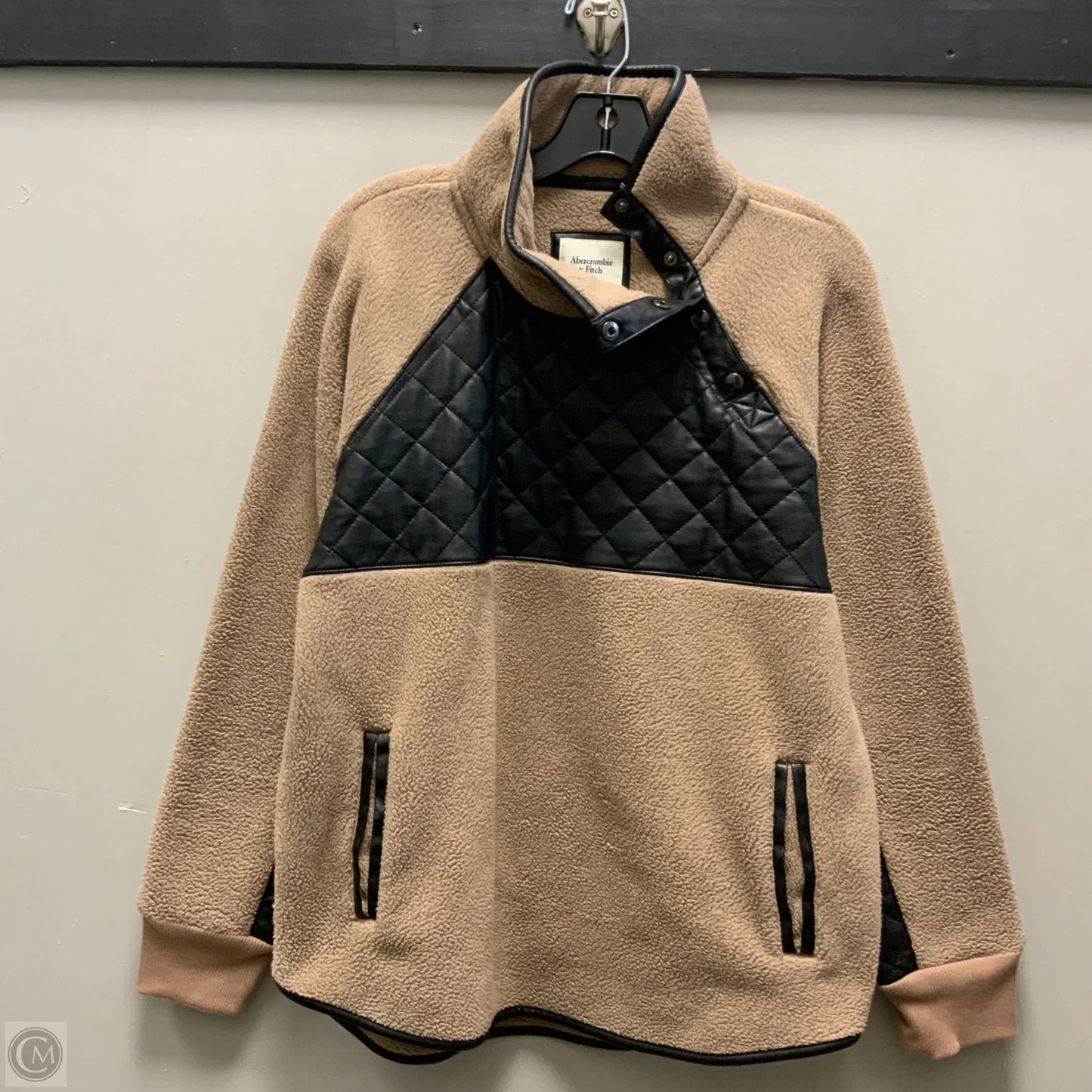 Jacket Fleece By Abercrombie And Fitch In Brown, Size: M