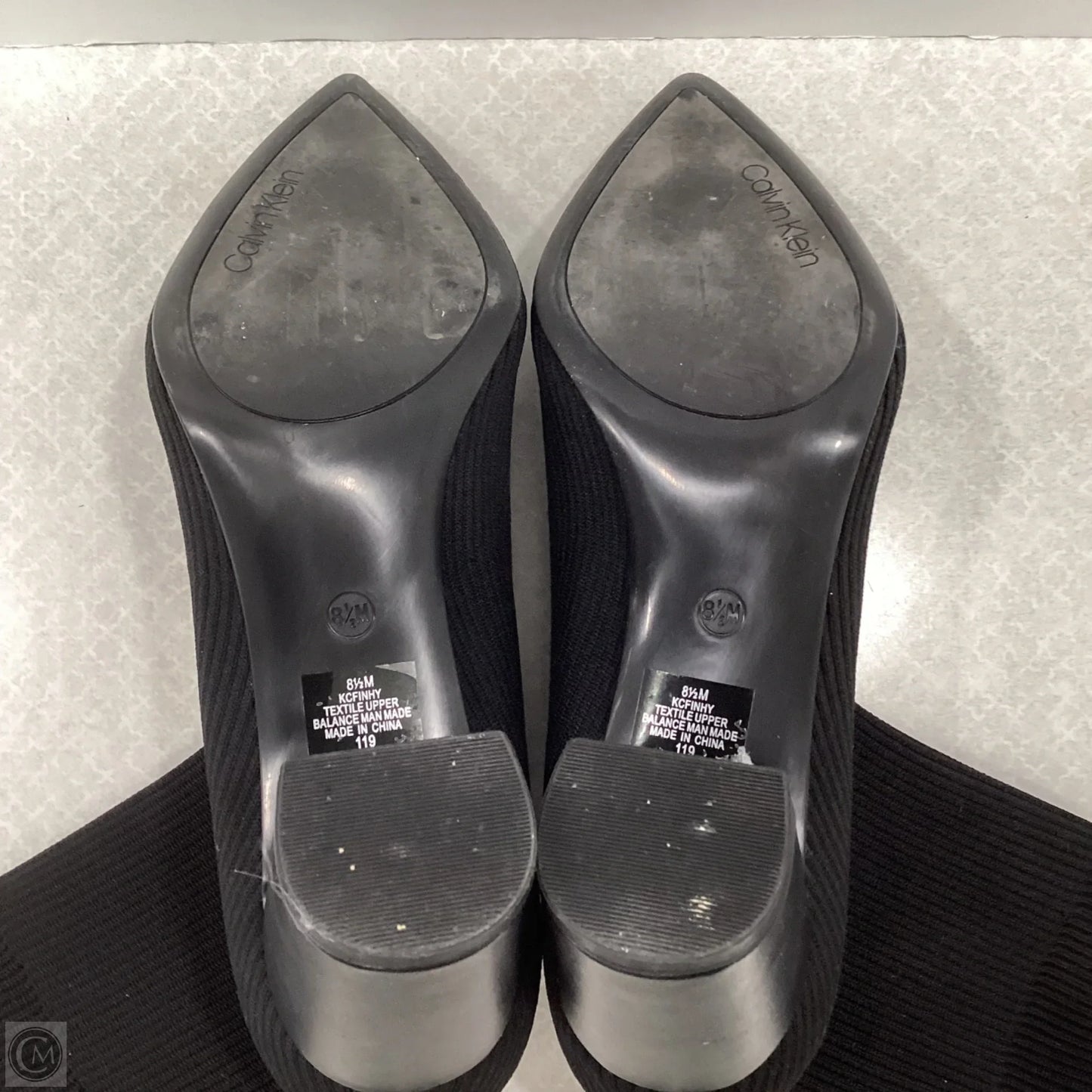 Boots Ankle Heels By Calvin Klein In Black, Size: 8.5
