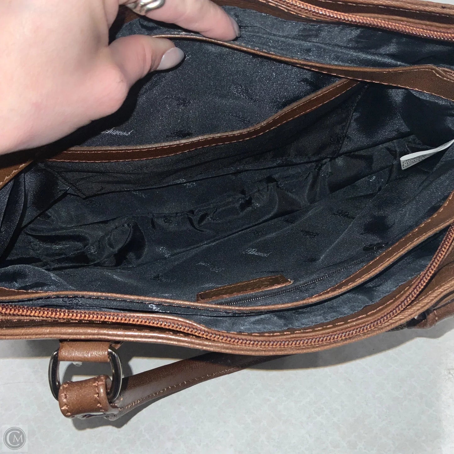 Handbag Leather By ASHWOOD, Size: Medium