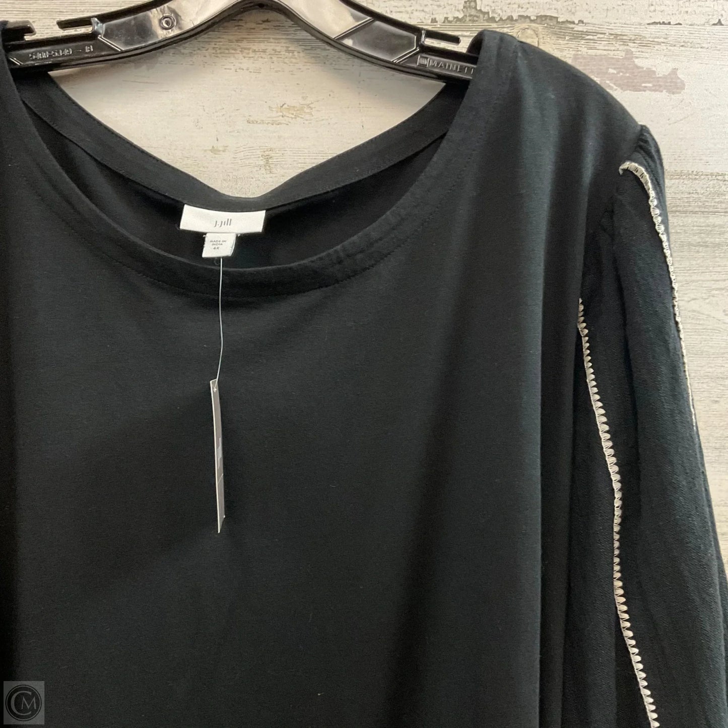 Top Long Sleeve By J. Jill In Black, Size: 4x