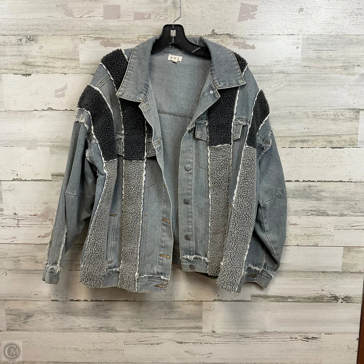 Jacket Denim By Pol In Blue Denim, Size: S