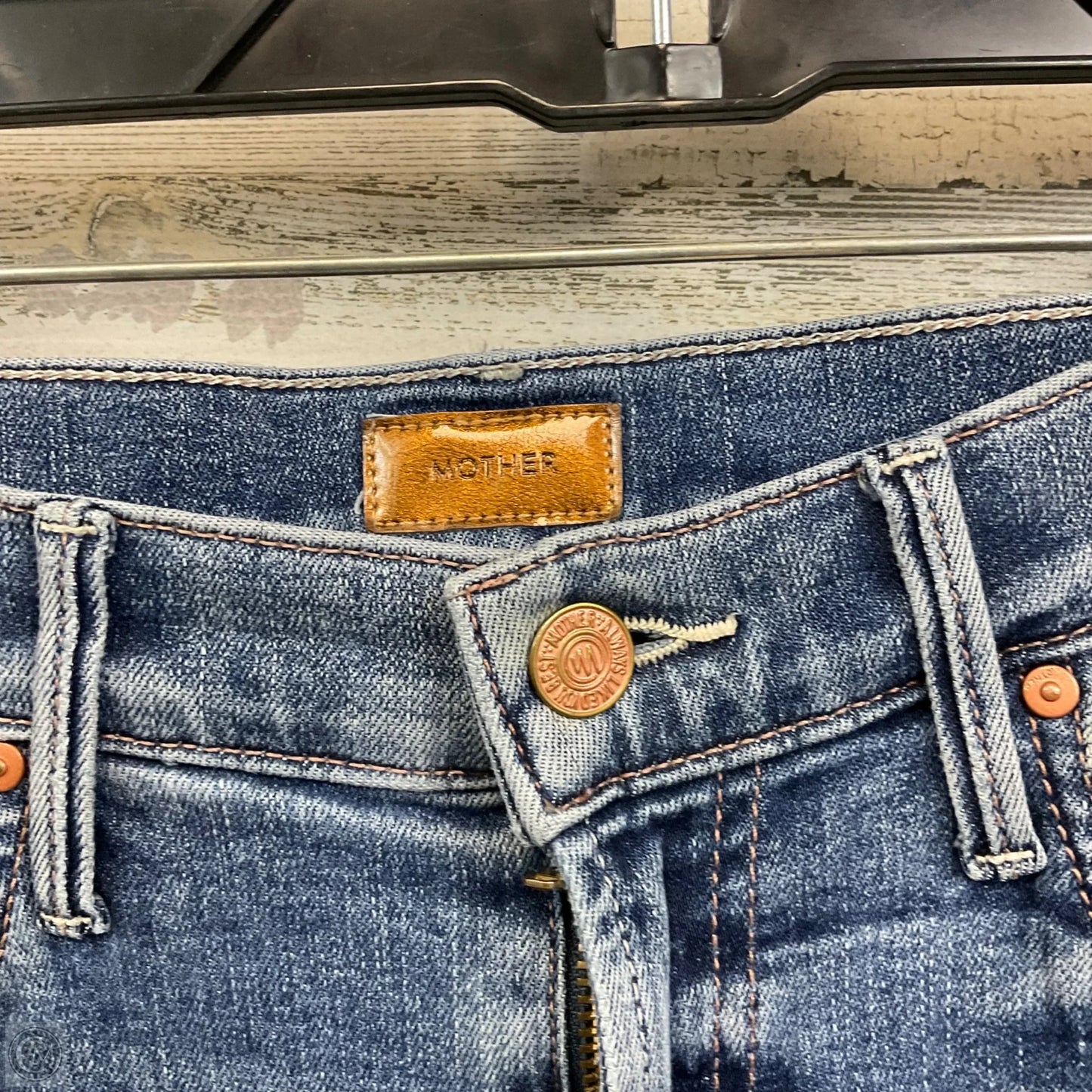 Jeans Cropped By Mother In Blue Denim, Size: 4