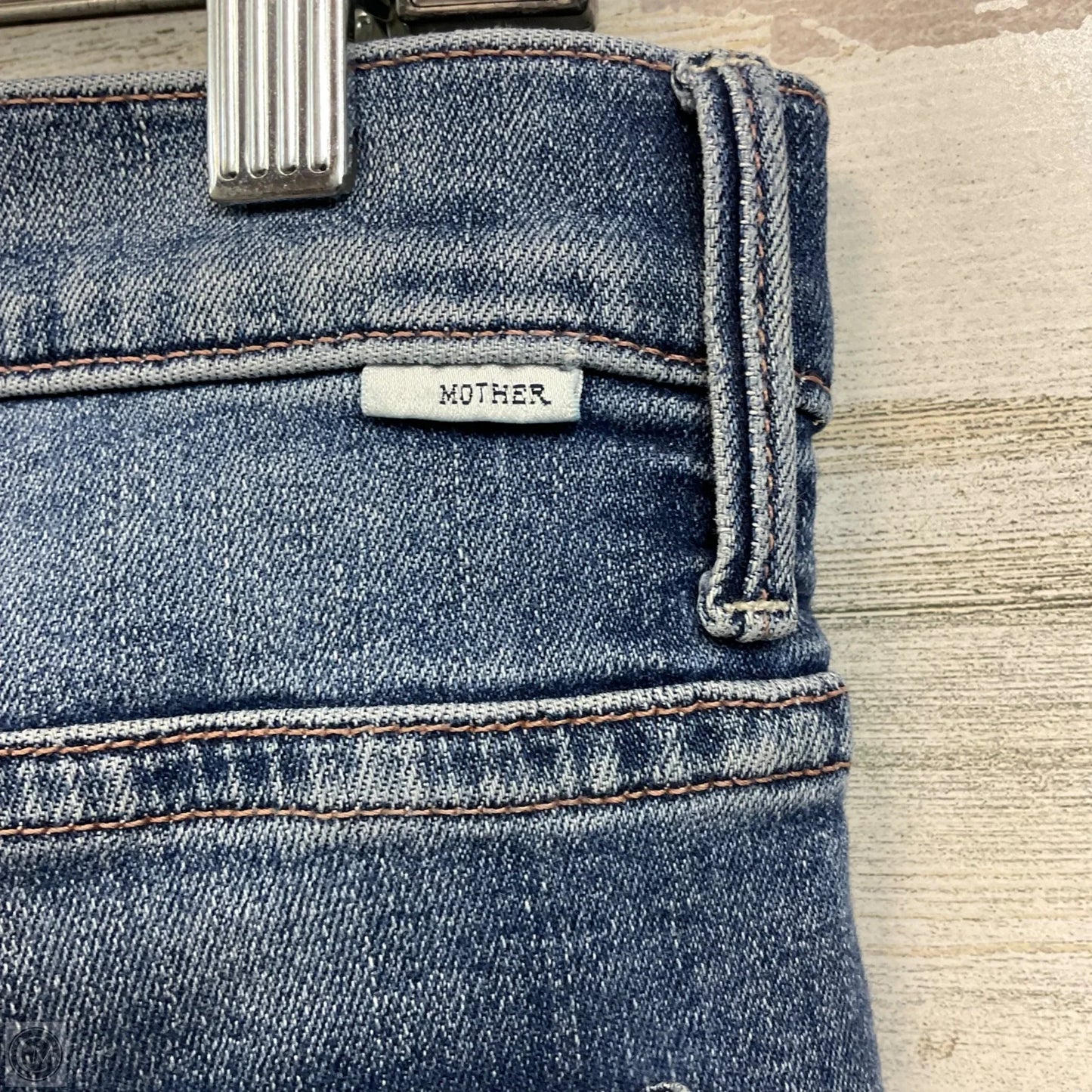 Jeans Cropped By Mother In Blue Denim, Size: 4