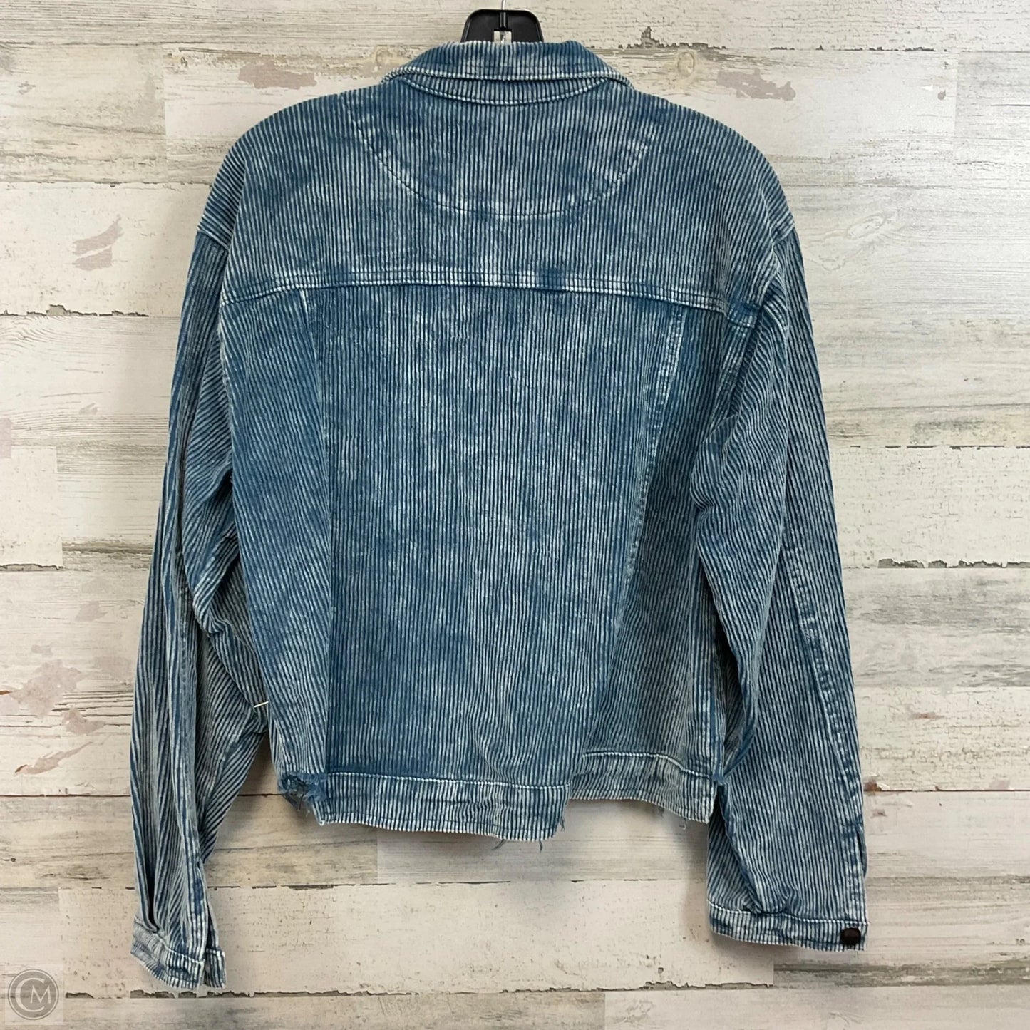 Jacket Shirt By Pol In Blue, Size: M