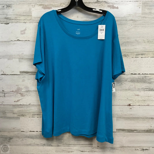 Top Short Sleeve By J. Jill In Blue, Size: 4x