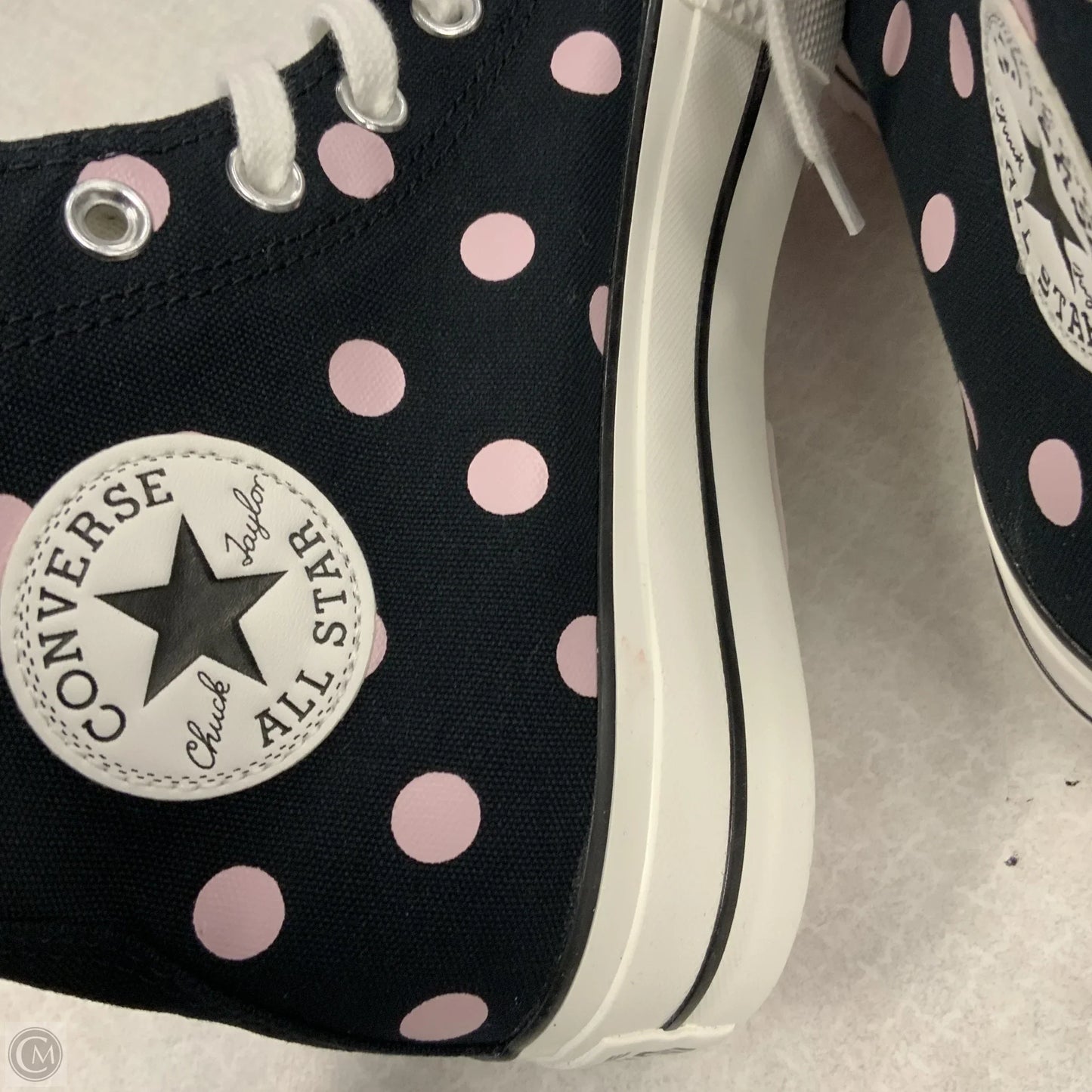 Shoes Athletic By Converse In Black & Pink, Size: 8.5