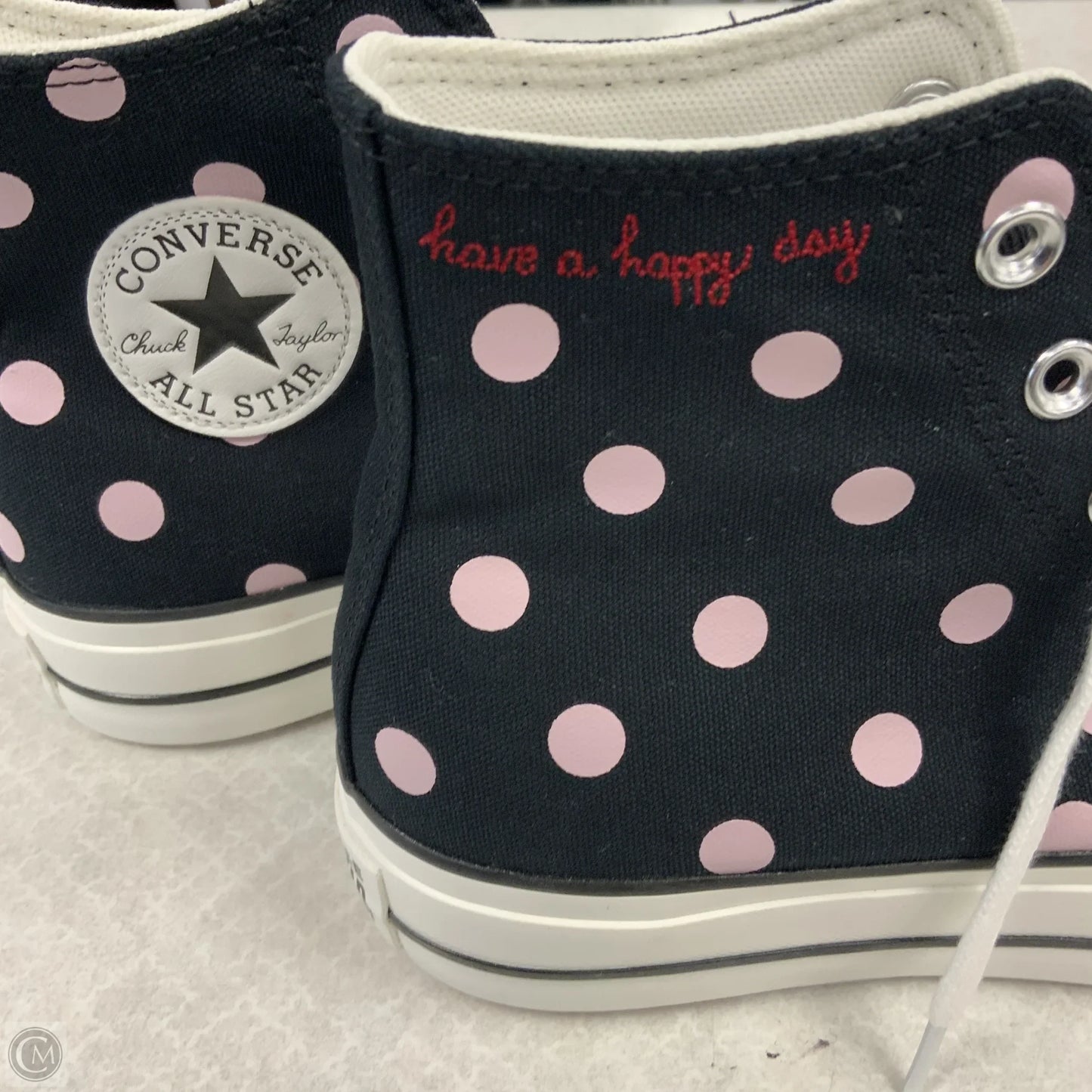 Shoes Athletic By Converse In Black & Pink, Size: 8.5