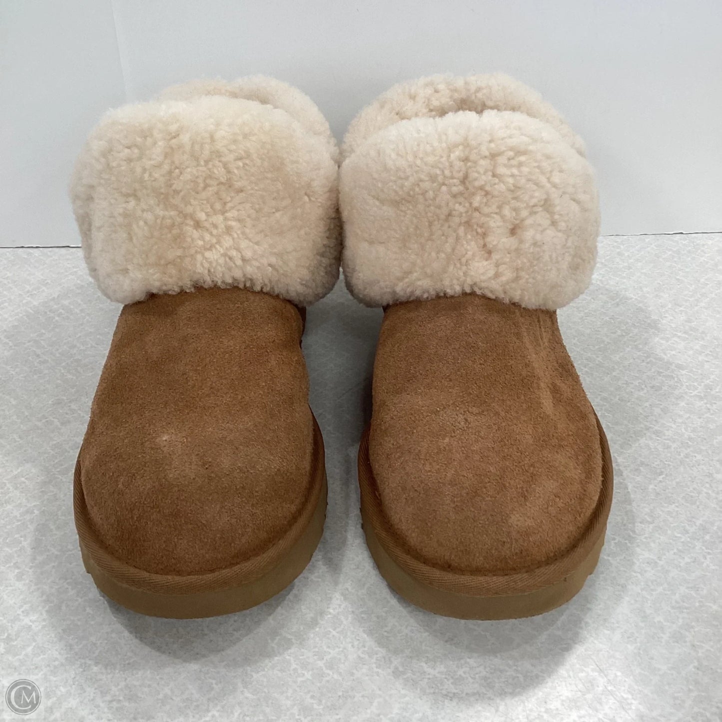 Boots Ankle Flats By Ugg In Brown, Size: 10
