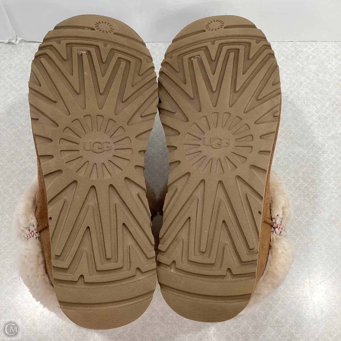 Boots Ankle Flats By Ugg In Brown, Size: 10