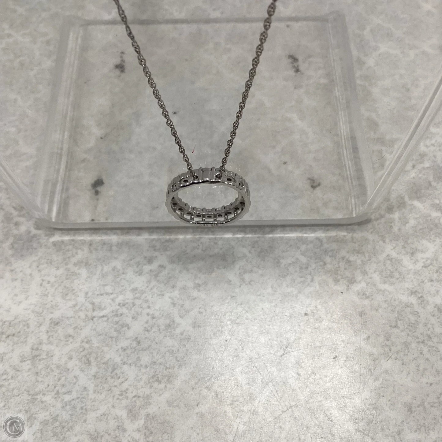 Necklace Sterling Silver By 1/10 Cttw Diamond