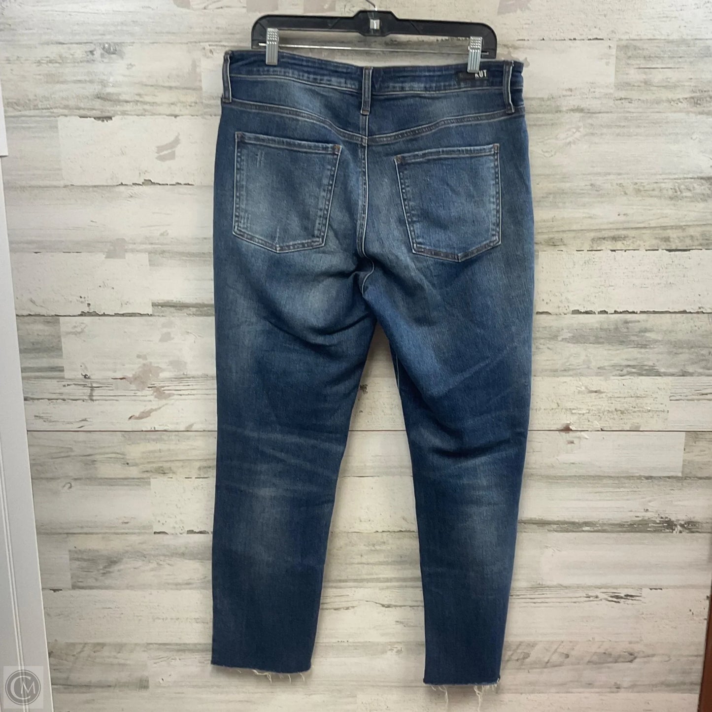 Jeans Straight By Kut In Blue Denim, Size: 14l