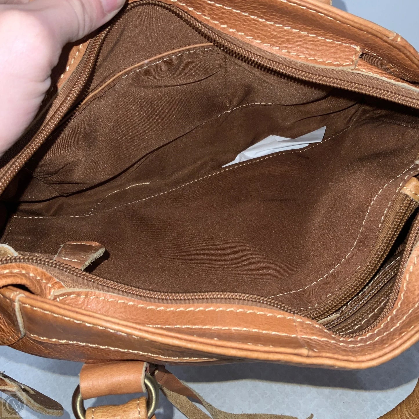 Handbag Leather By VERANO, Size: Medium