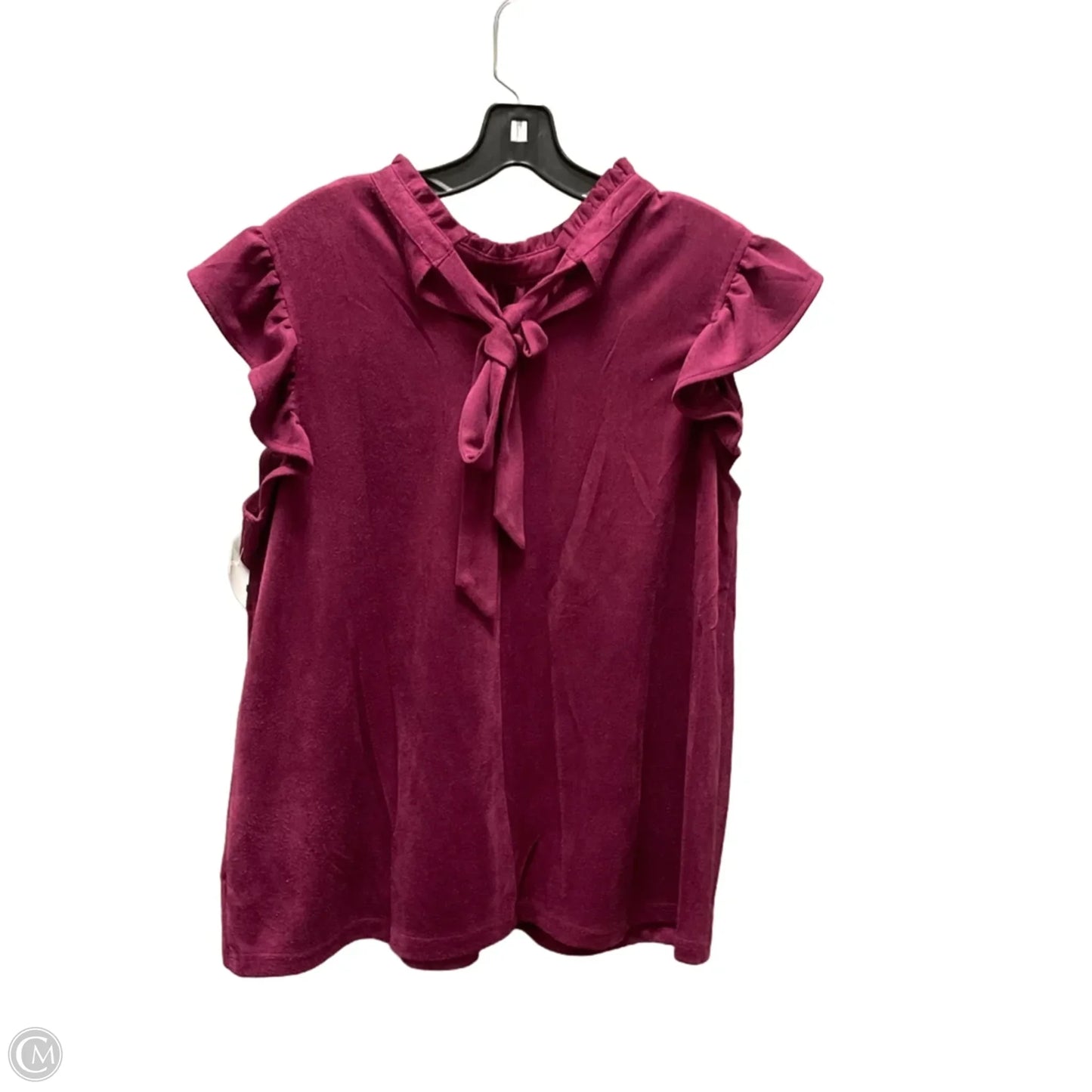 Top Short Sleeve By Voy In Purple, Size: L