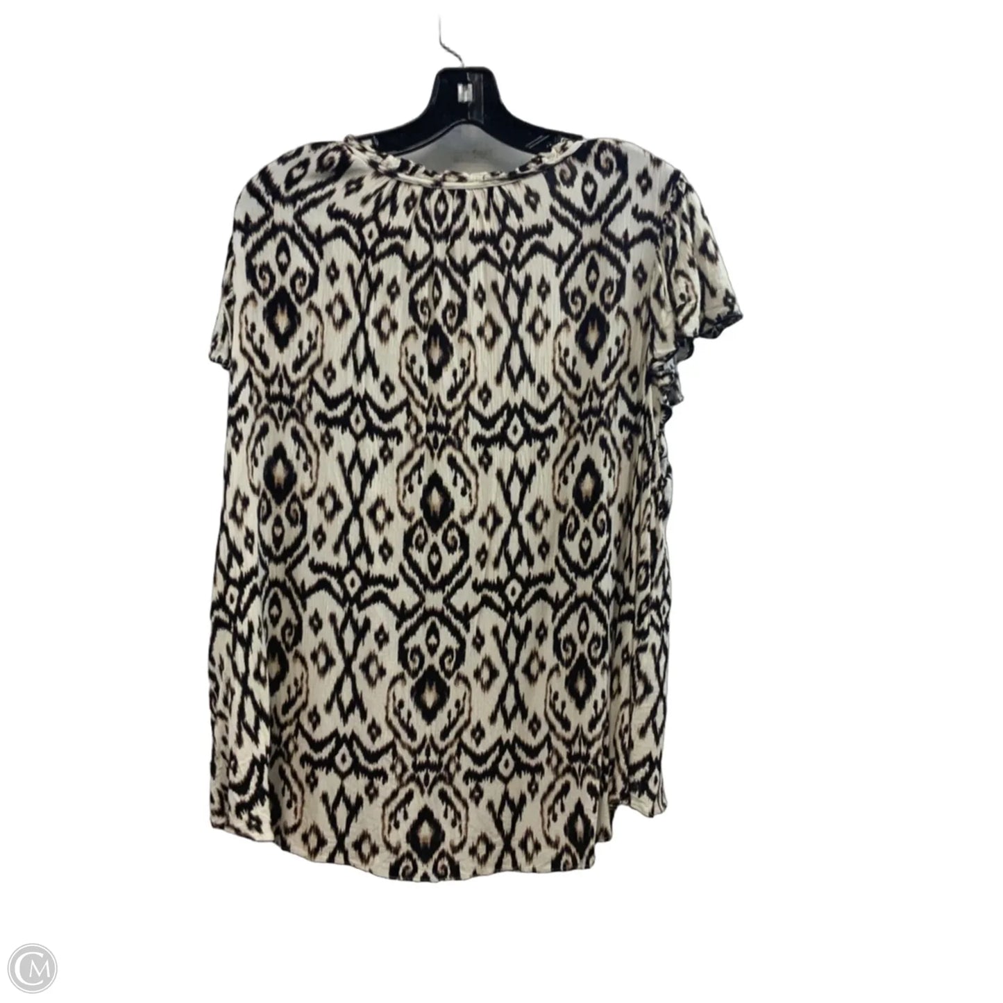 Top Short Sleeve By Rose And Olive In Cream, Size: 2x