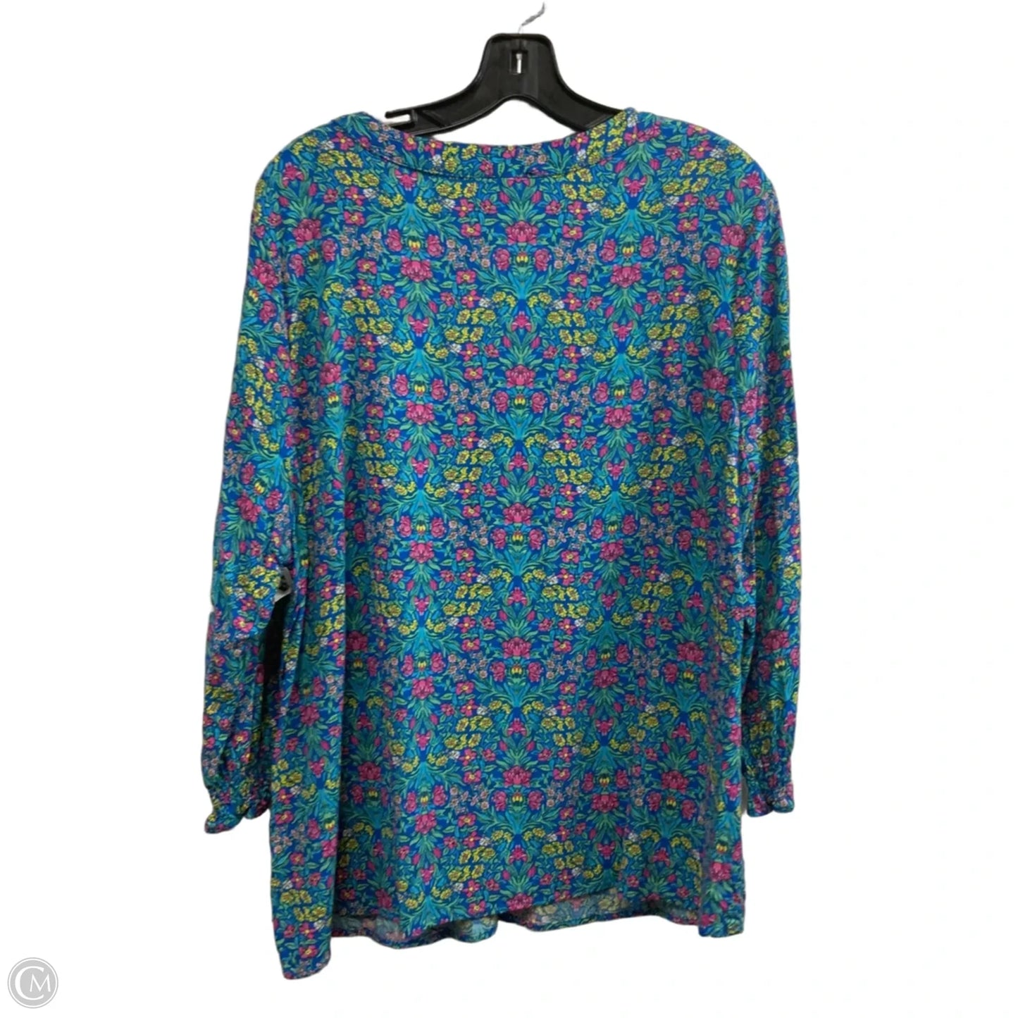 Top 3/4 Sleeve By Jones New York In Blue, Size: 1x