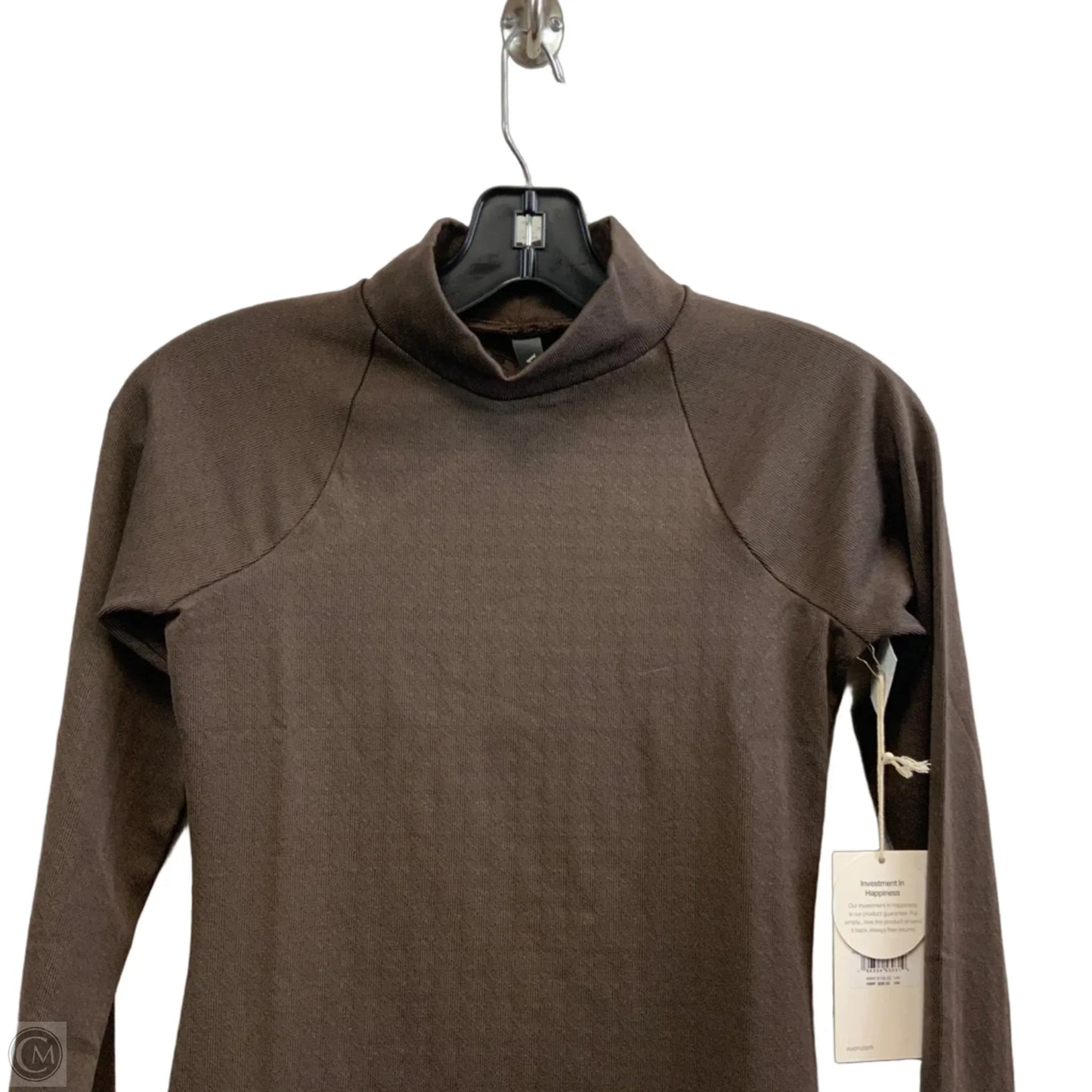 Athletic Top Long Sleeve Collar By Vuori In Brown, Size: Xs