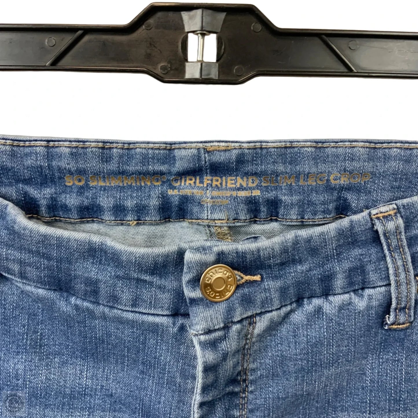 Jeans Straight By Chicos In Blue Denim, Size: 16
